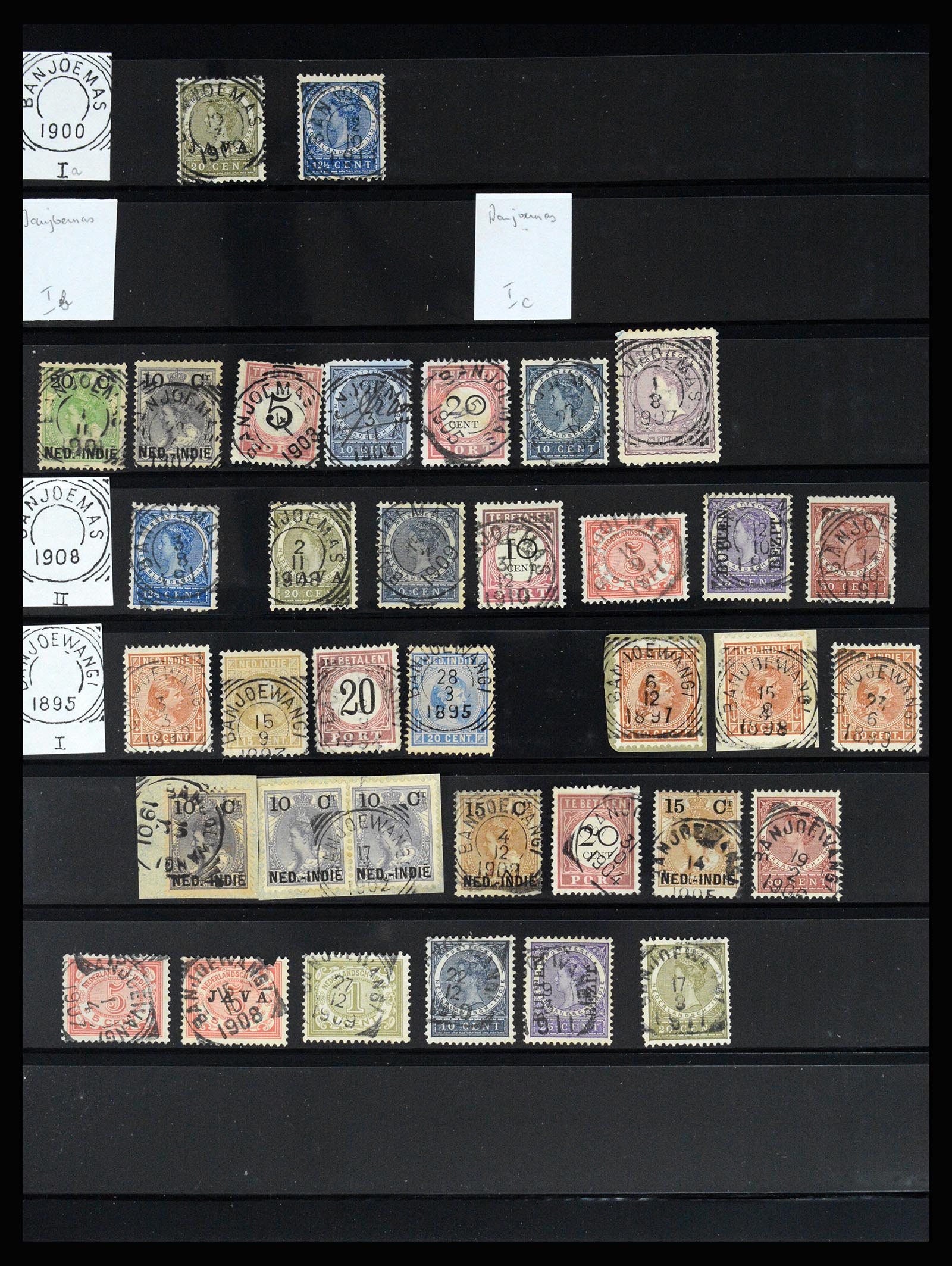 36512 106 - Stamp collection 36512 Nederlands Indië stempels 1872-1930.