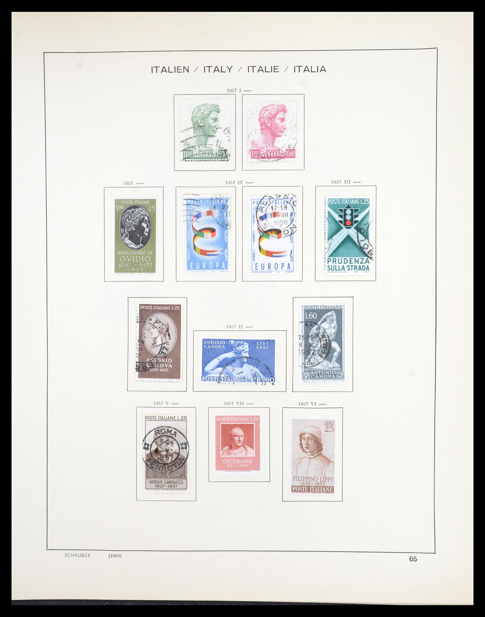 36513 067 - Postzegelverzameling 36513 Italië 1861-2005.