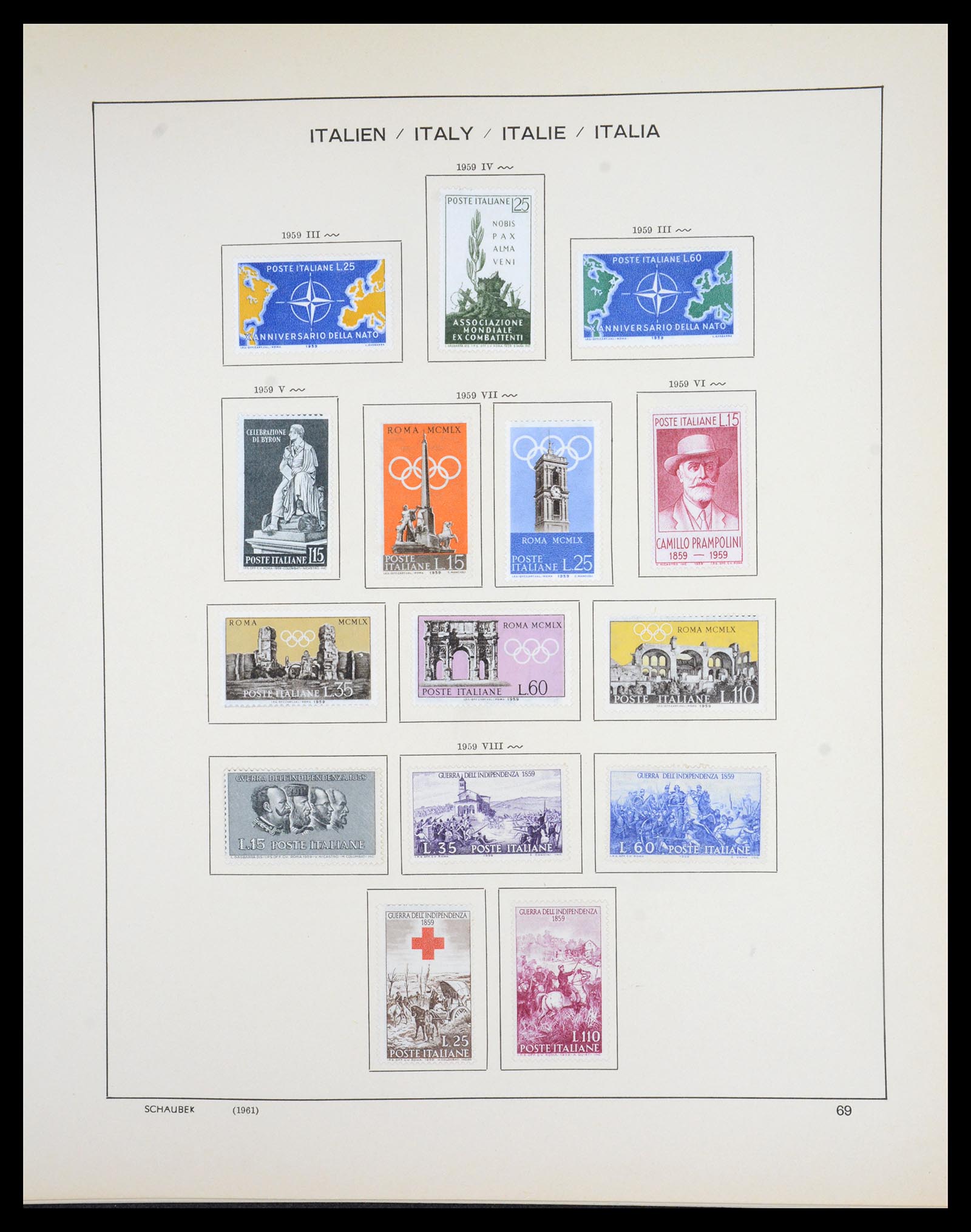 36513 071 - Postzegelverzameling 36513 Italië 1861-2005.