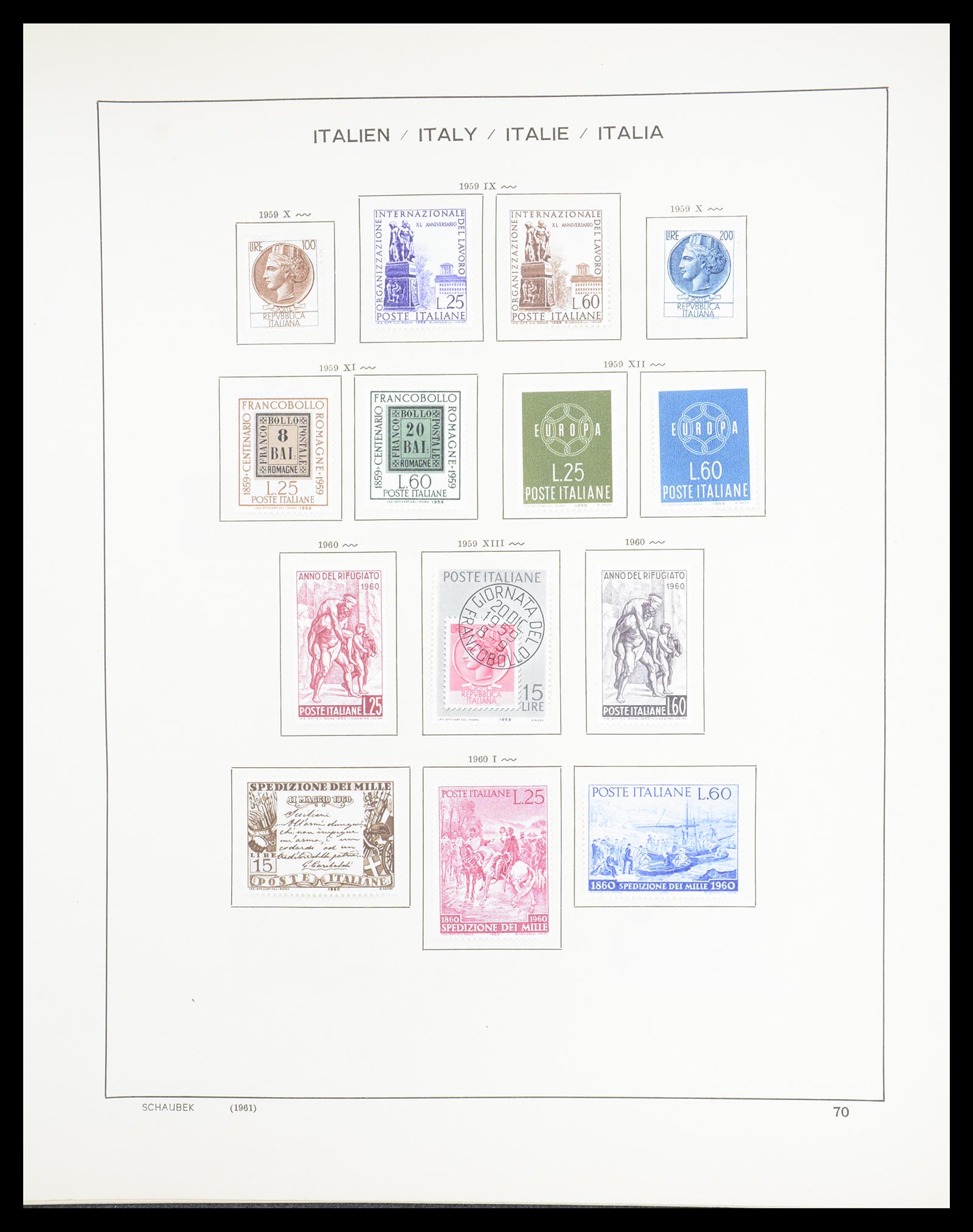 36513 072 - Postzegelverzameling 36513 Italië 1861-2005.