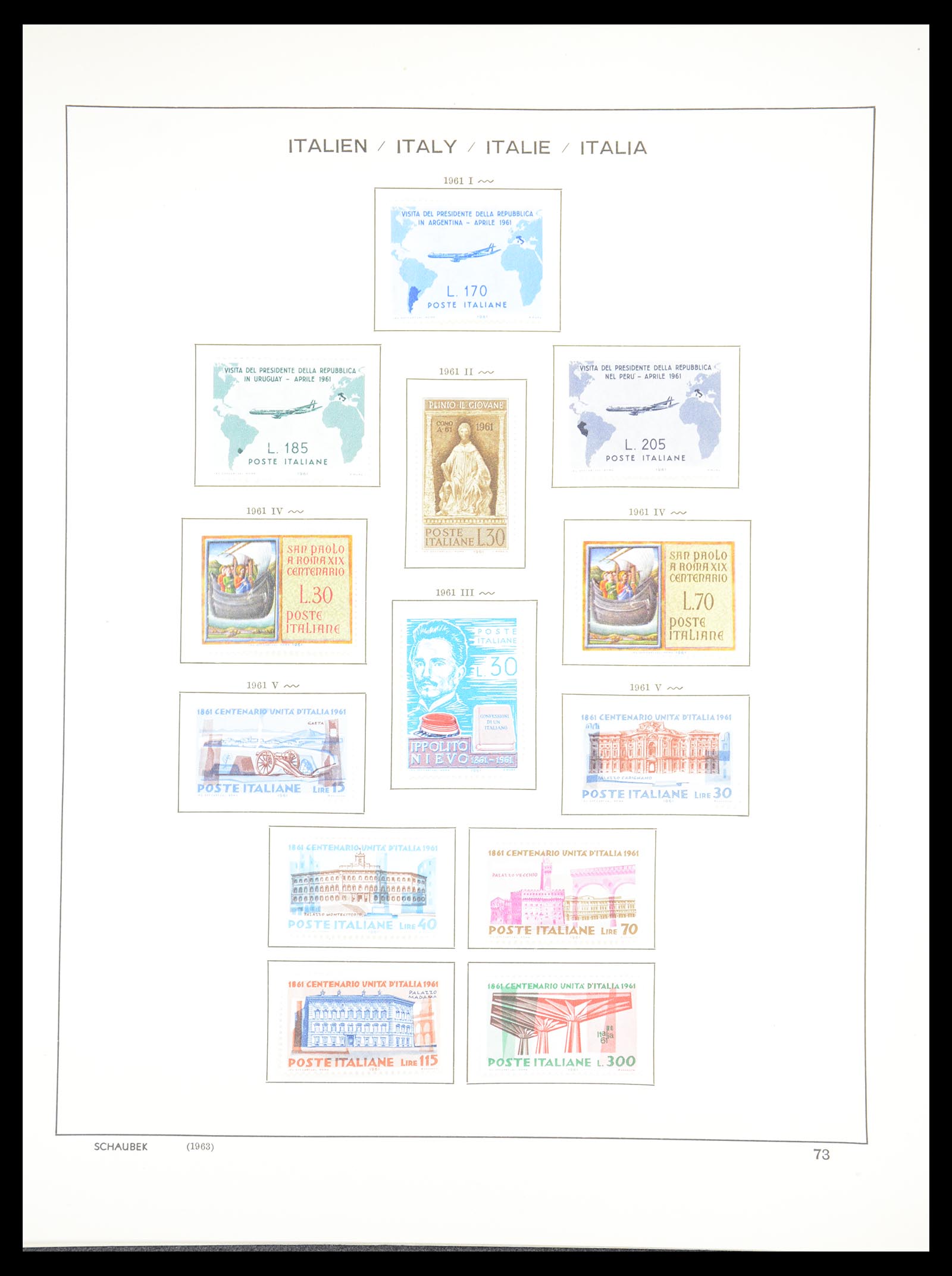 36513 075 - Postzegelverzameling 36513 Italië 1861-2005.