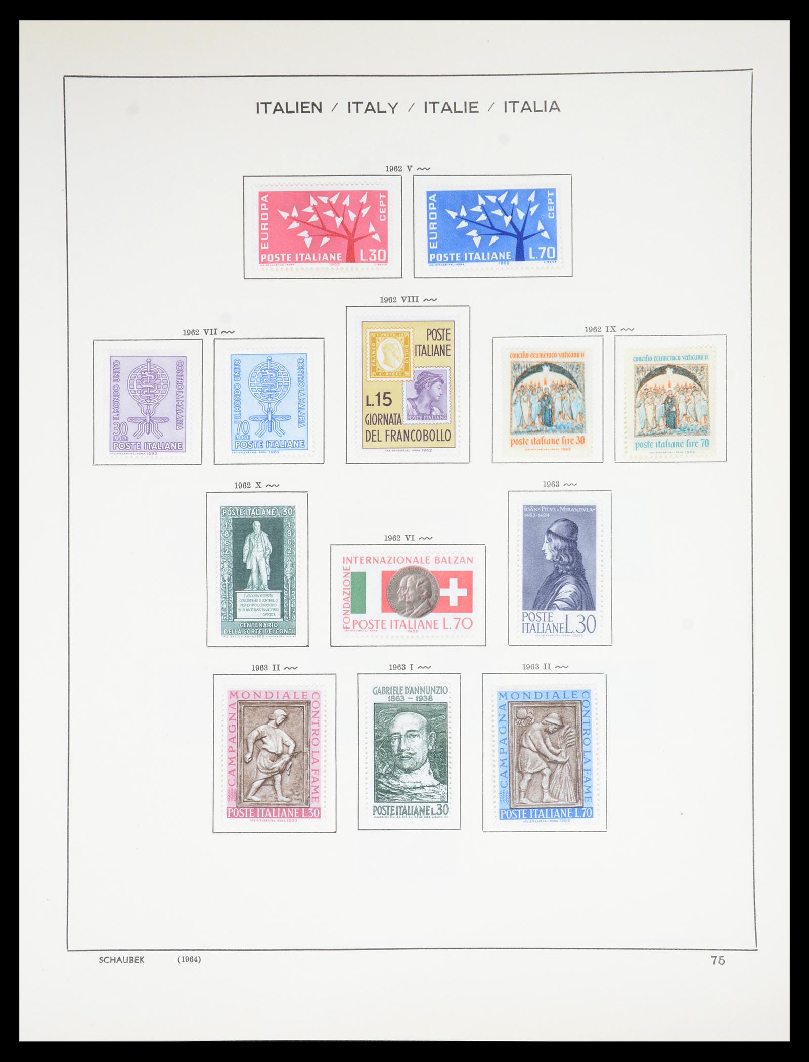 36513 078 - Postzegelverzameling 36513 Italië 1861-2005.