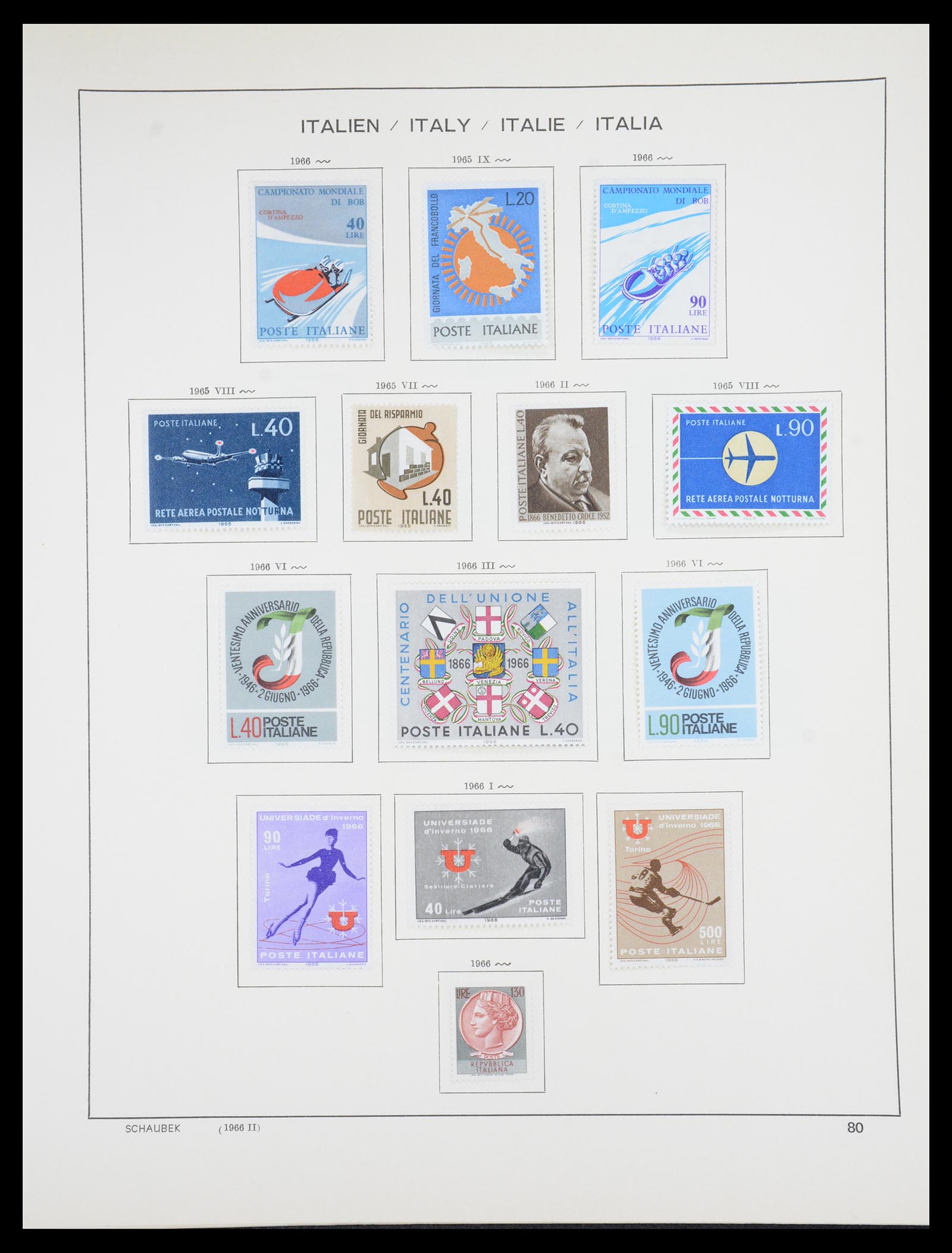 36513 083 - Postzegelverzameling 36513 Italië 1861-2005.