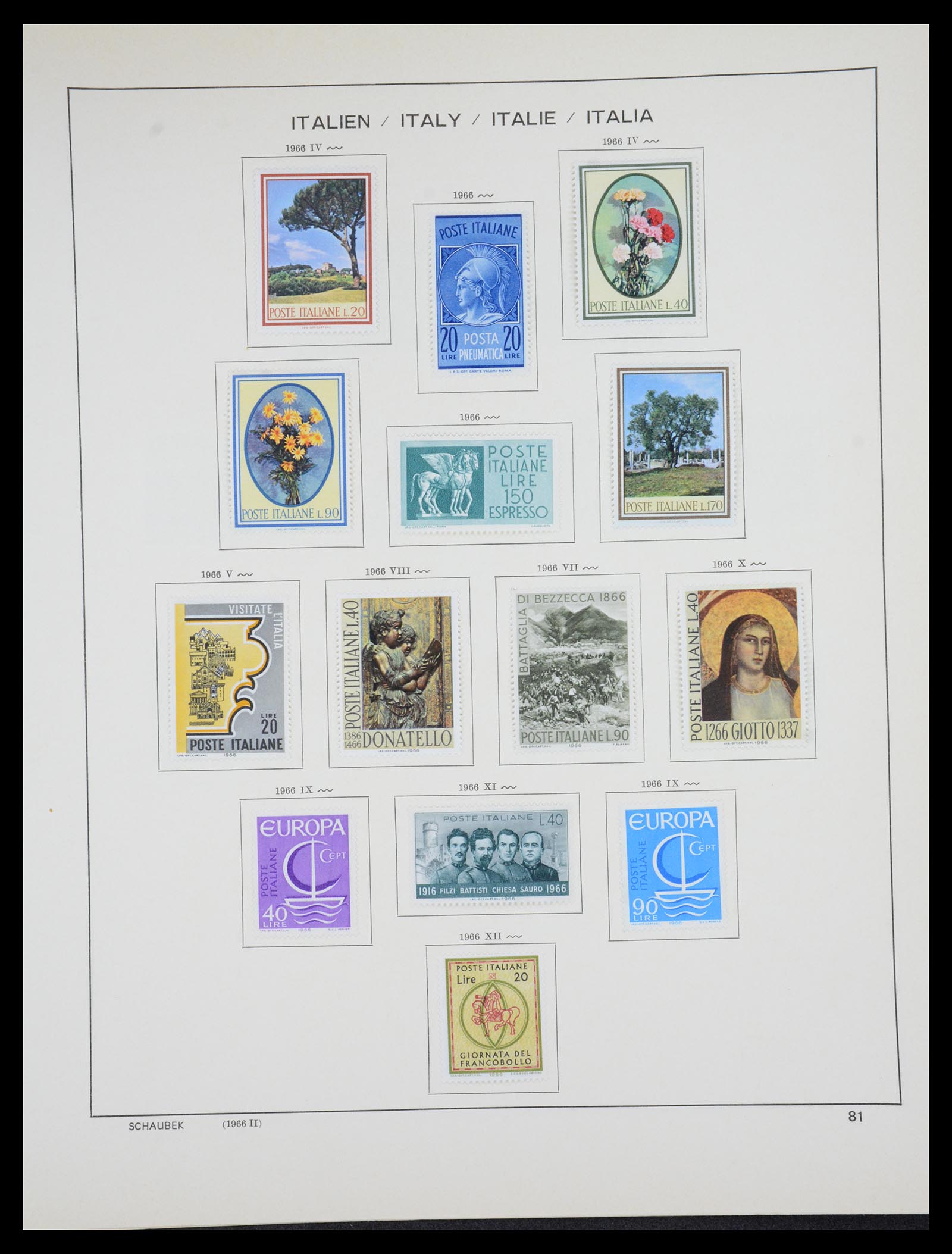 36513 084 - Postzegelverzameling 36513 Italië 1861-2005.