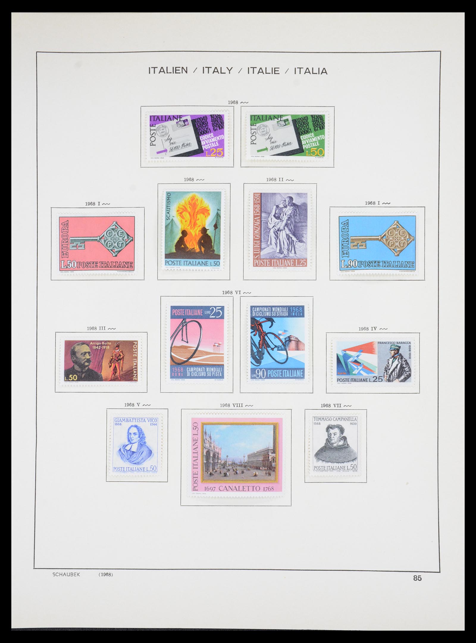 36513 088 - Postzegelverzameling 36513 Italië 1861-2005.