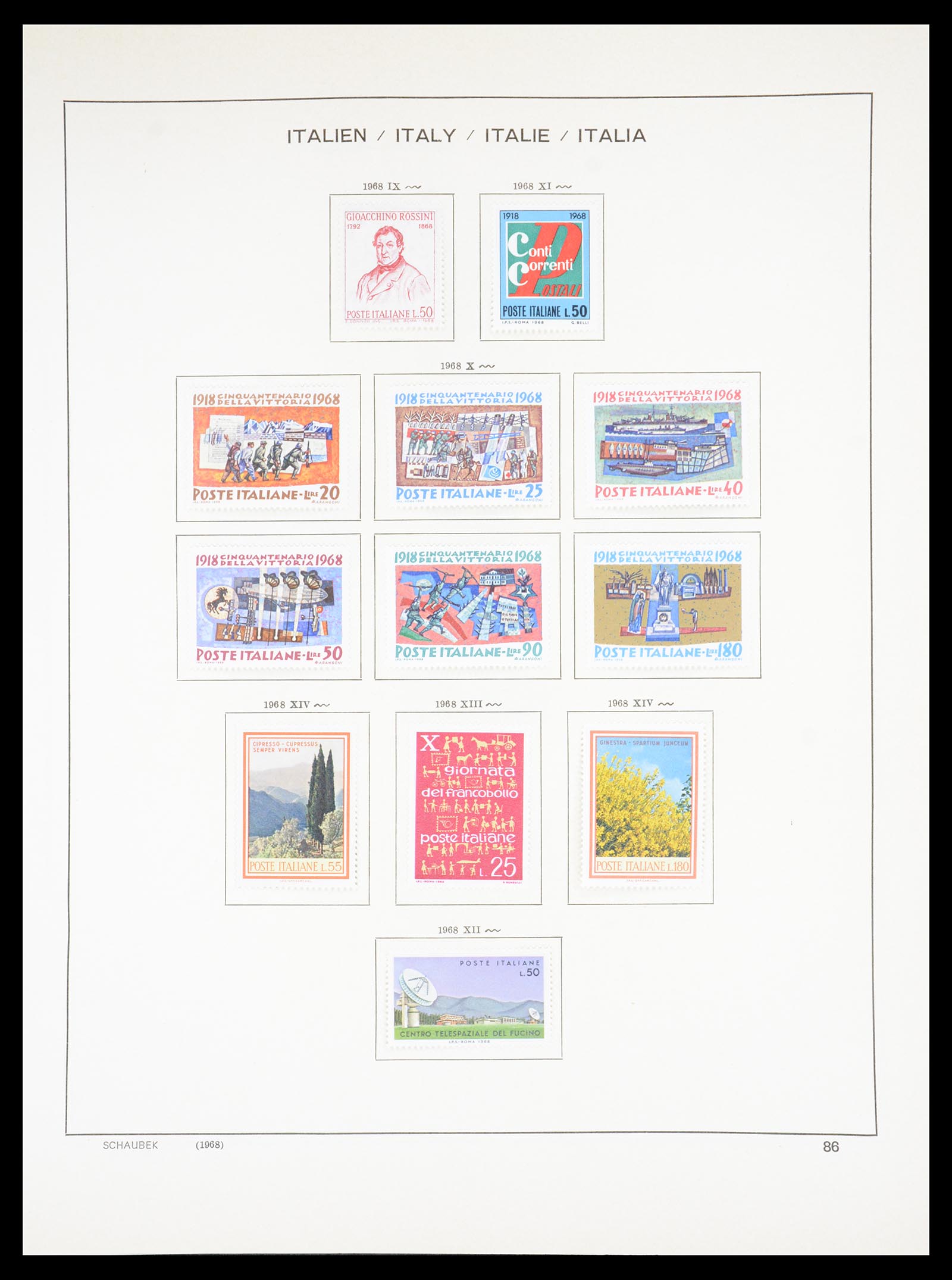 36513 089 - Postzegelverzameling 36513 Italië 1861-2005.