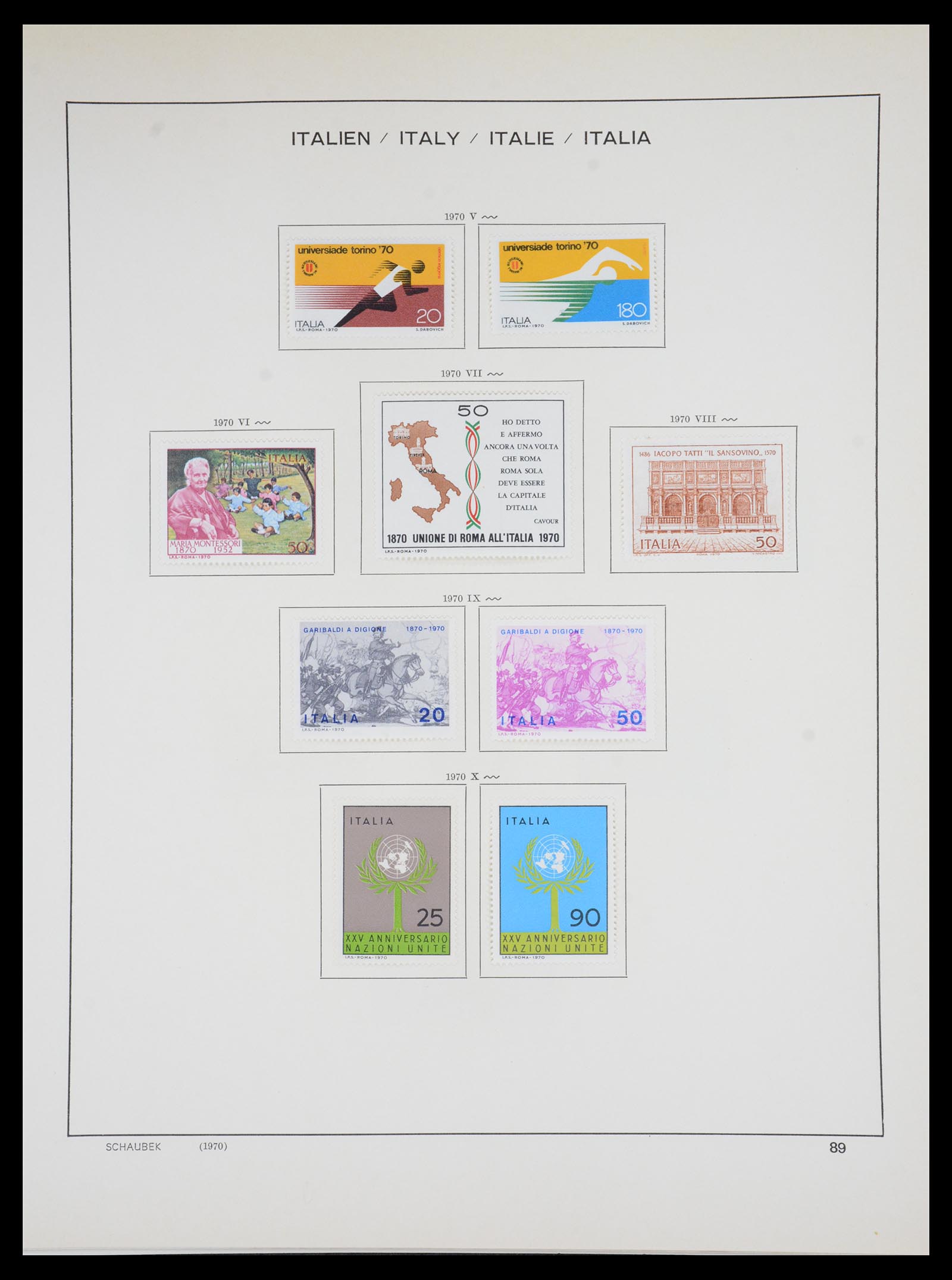 36513 092 - Postzegelverzameling 36513 Italië 1861-2005.