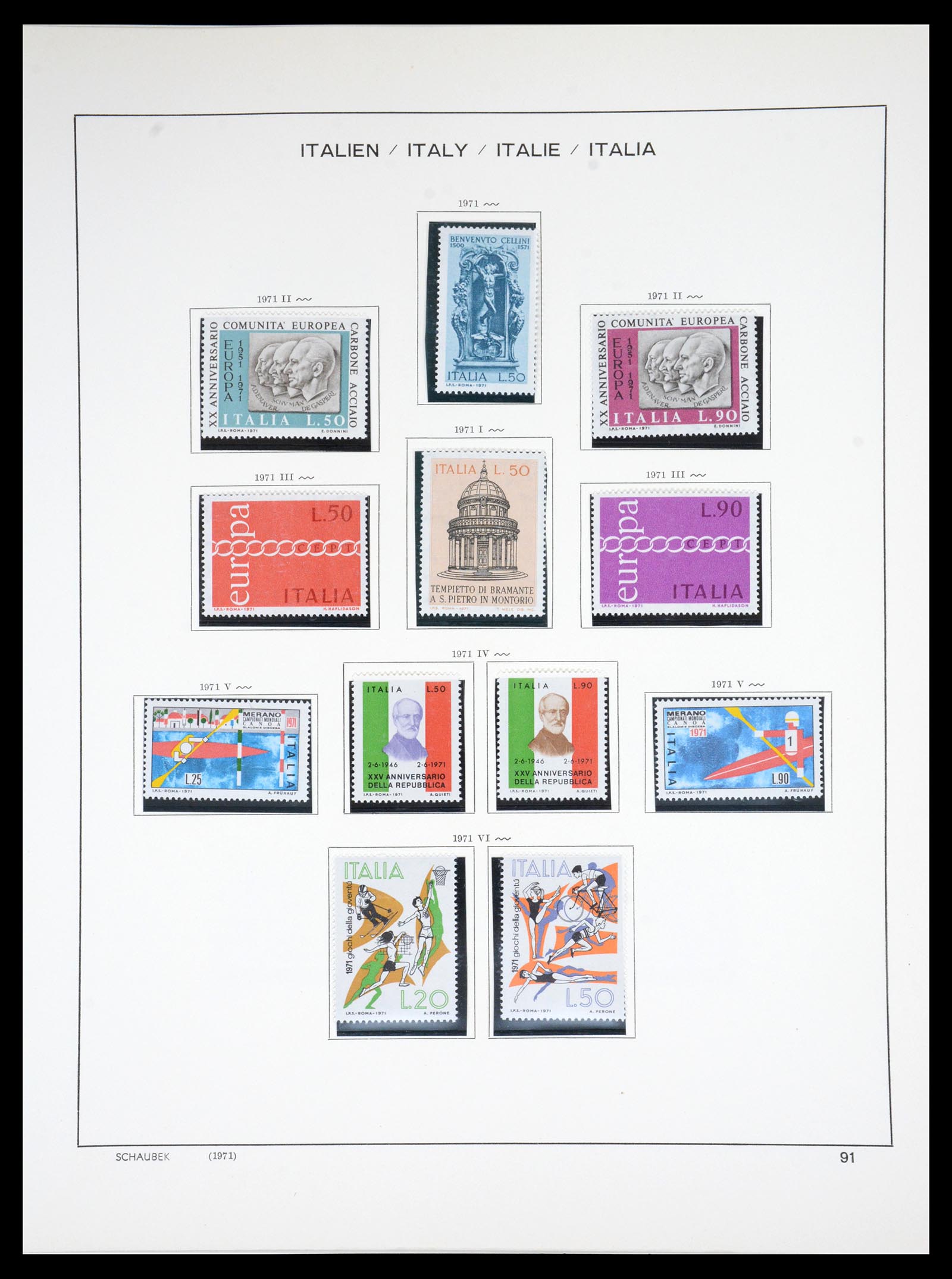 36513 094 - Postzegelverzameling 36513 Italië 1861-2005.
