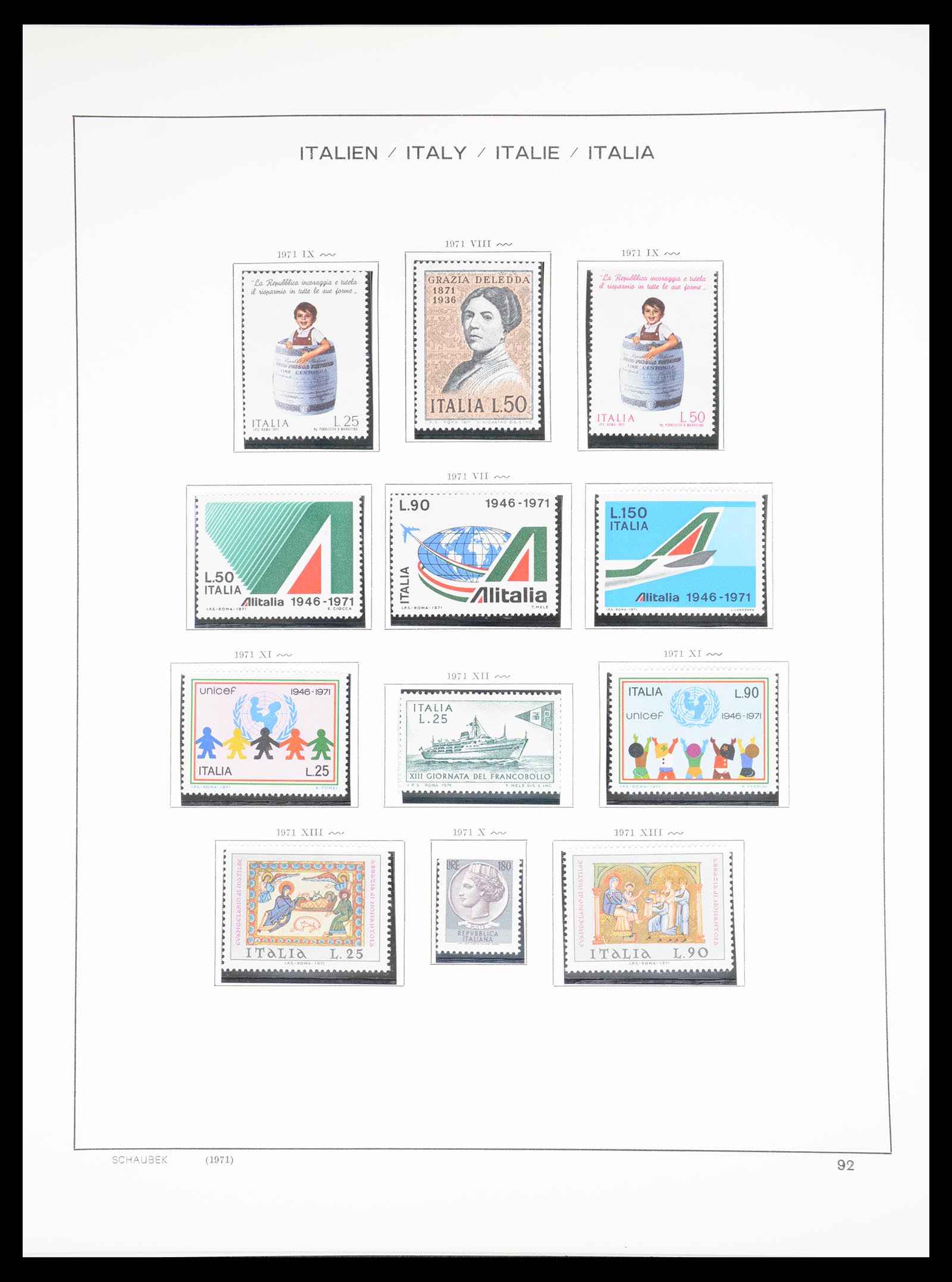 36513 095 - Postzegelverzameling 36513 Italië 1861-2005.