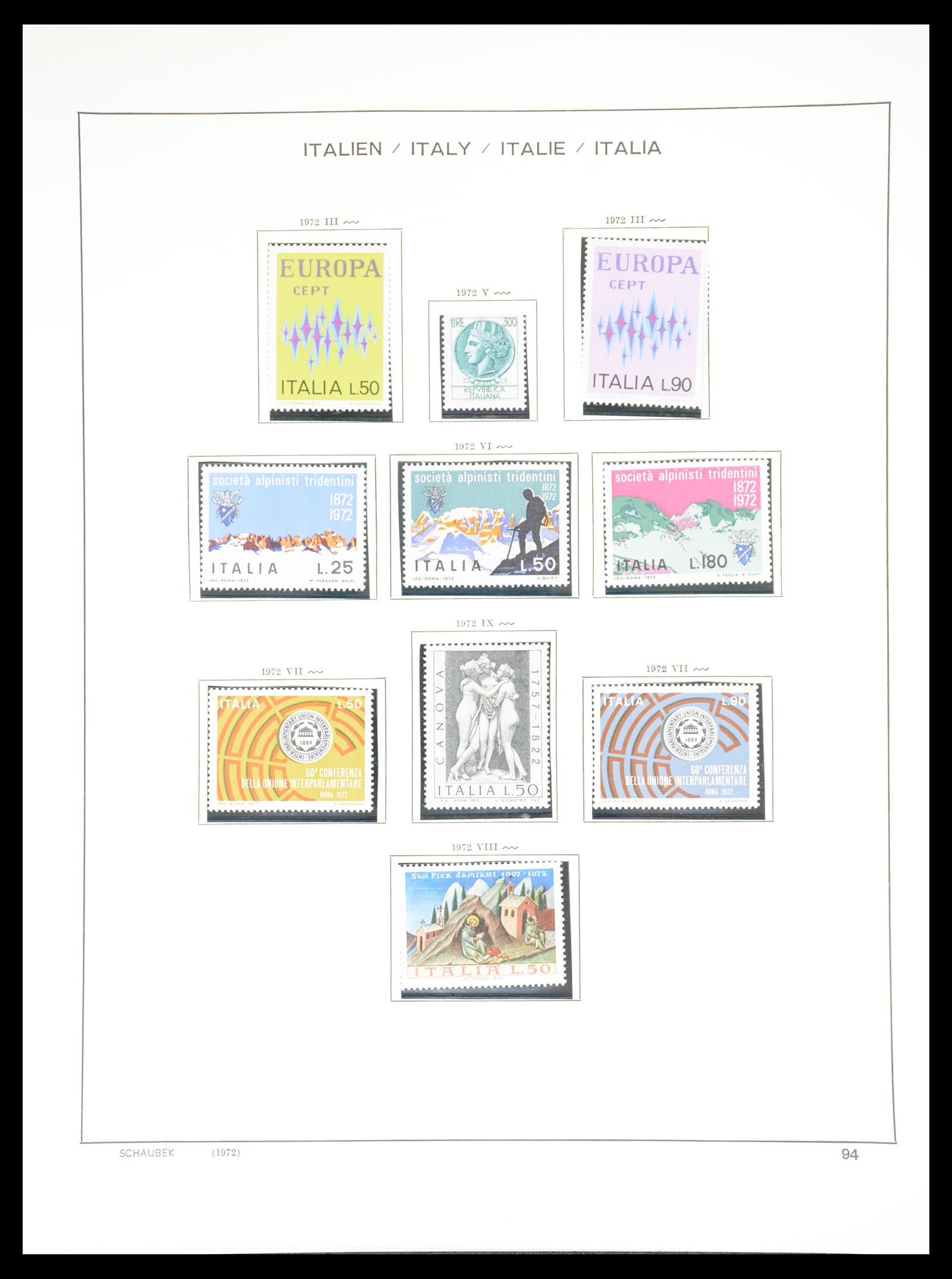 36513 098 - Postzegelverzameling 36513 Italië 1861-2005.