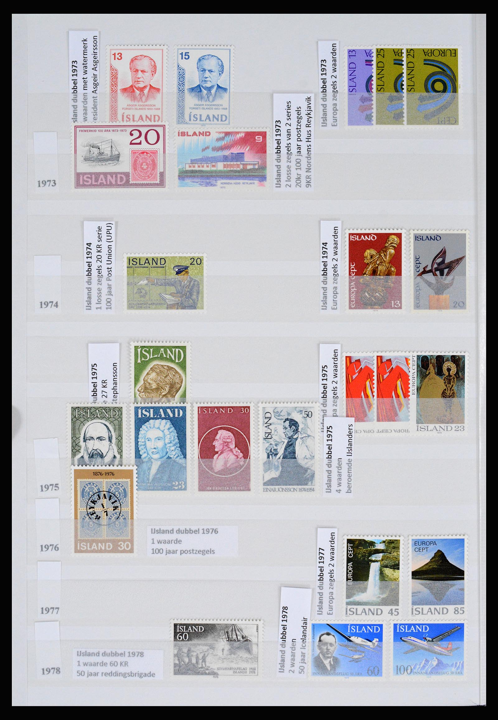 36525 259 - Postzegelverzameling 36525 IJsland 1911-2019!