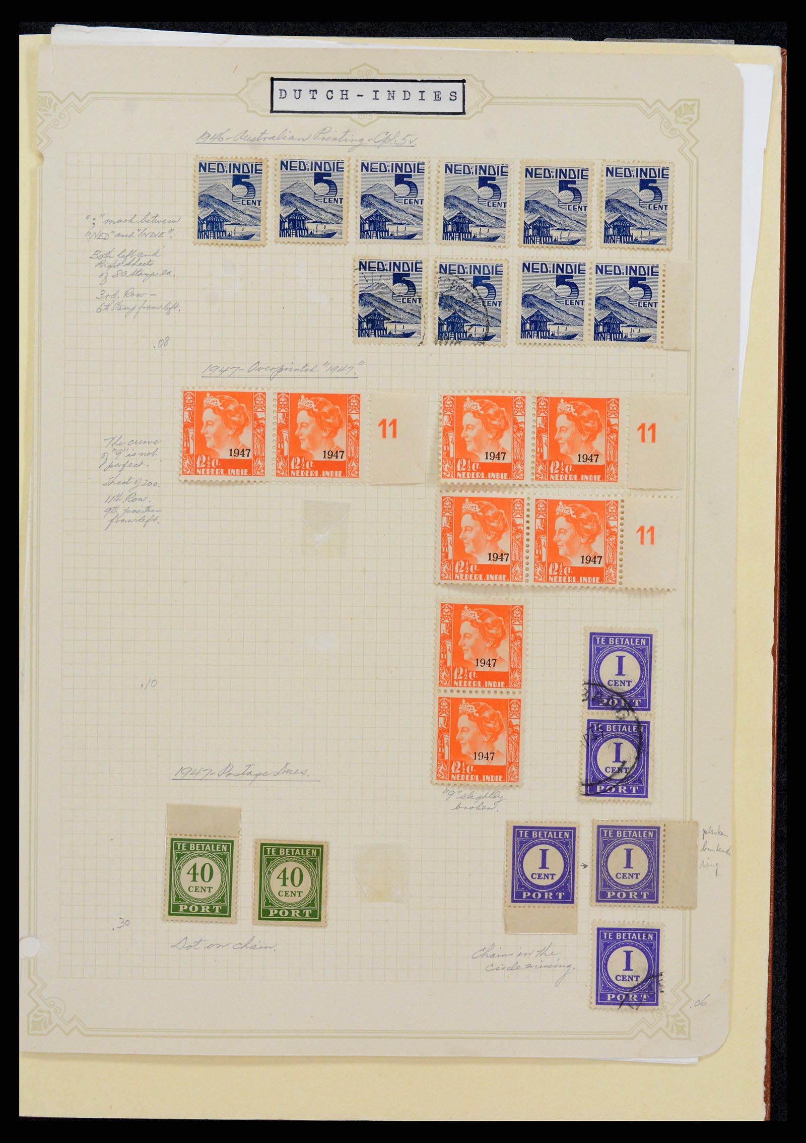 36528 069 - Postzegelverzameling 36528 Nederlands Indië 1864-1948.