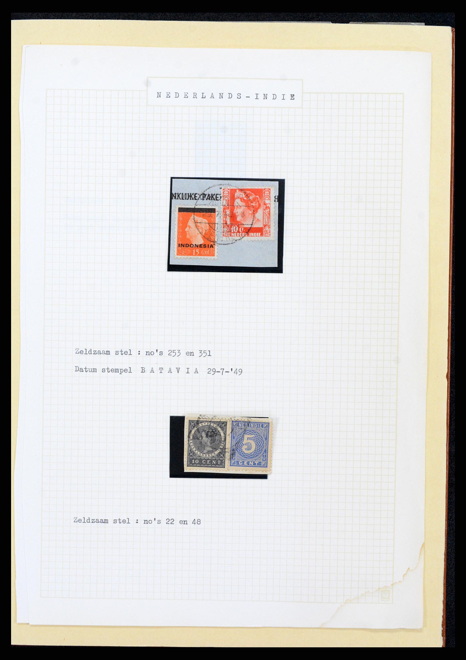 36528 071 - Postzegelverzameling 36528 Nederlands Indië 1864-1948.