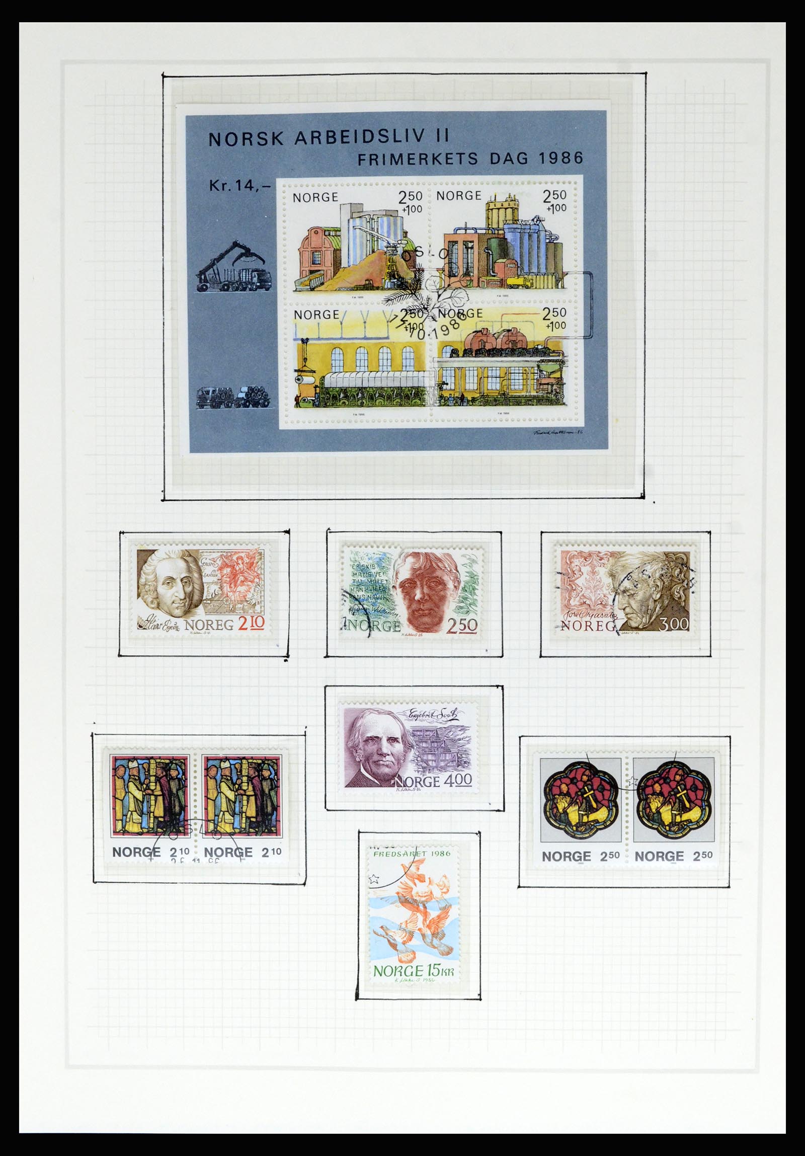 36540 101 - Postzegelverzameling 36540 Noorwegen 1855-2019!