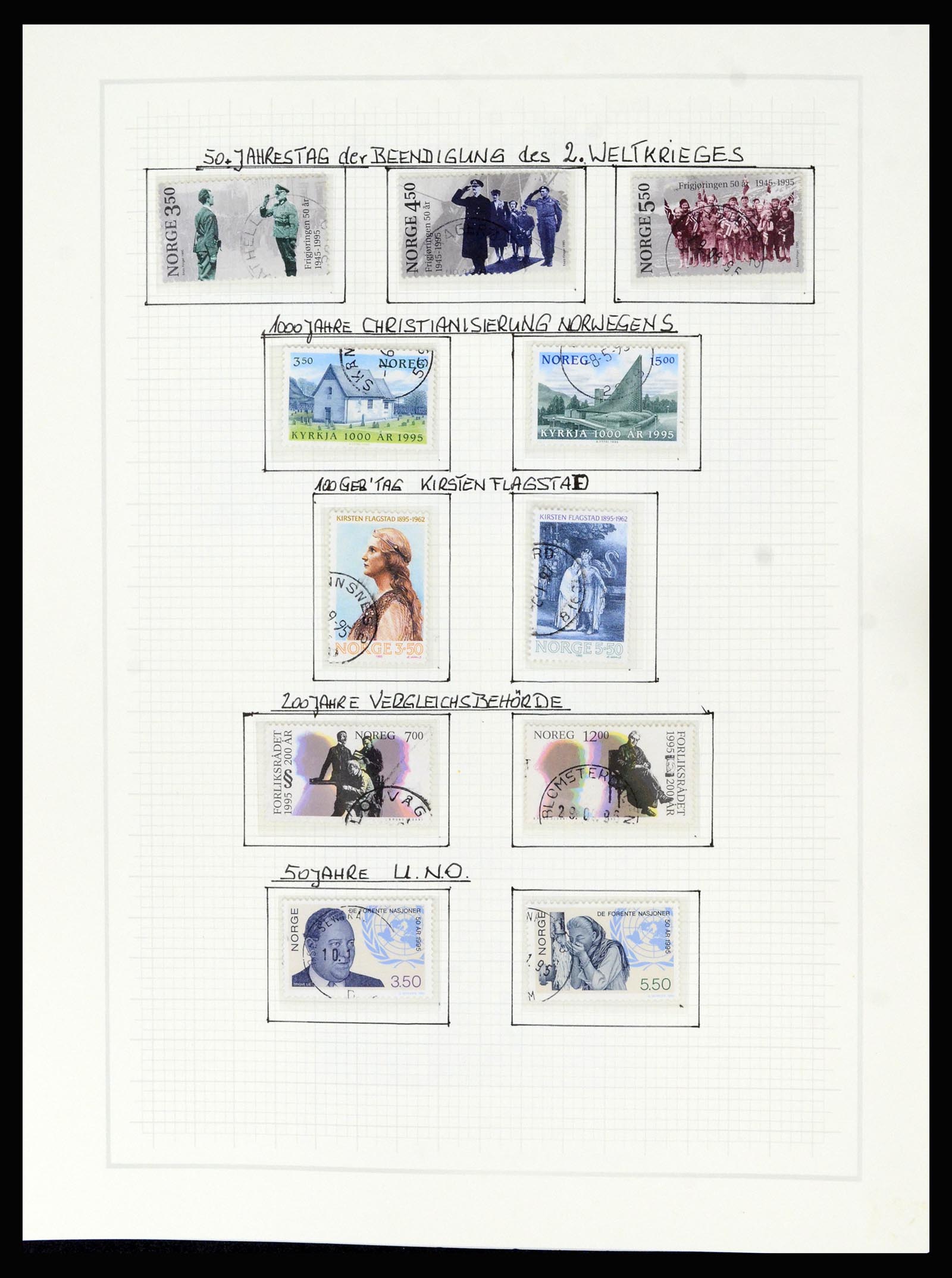36540 143 - Postzegelverzameling 36540 Noorwegen 1855-2019!