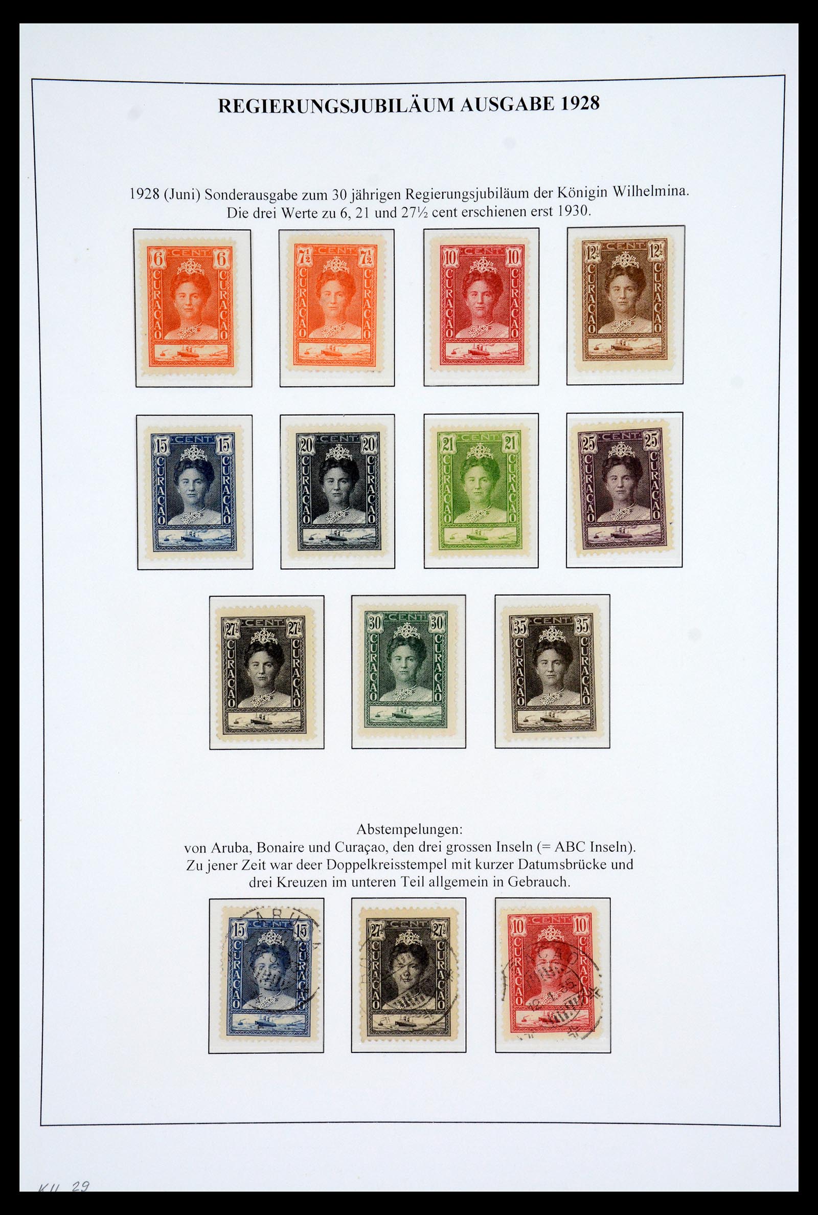 36589 011 - Postzegelverzameling 36589 Curaçao en Nederlandse Antillen 1873-1992.