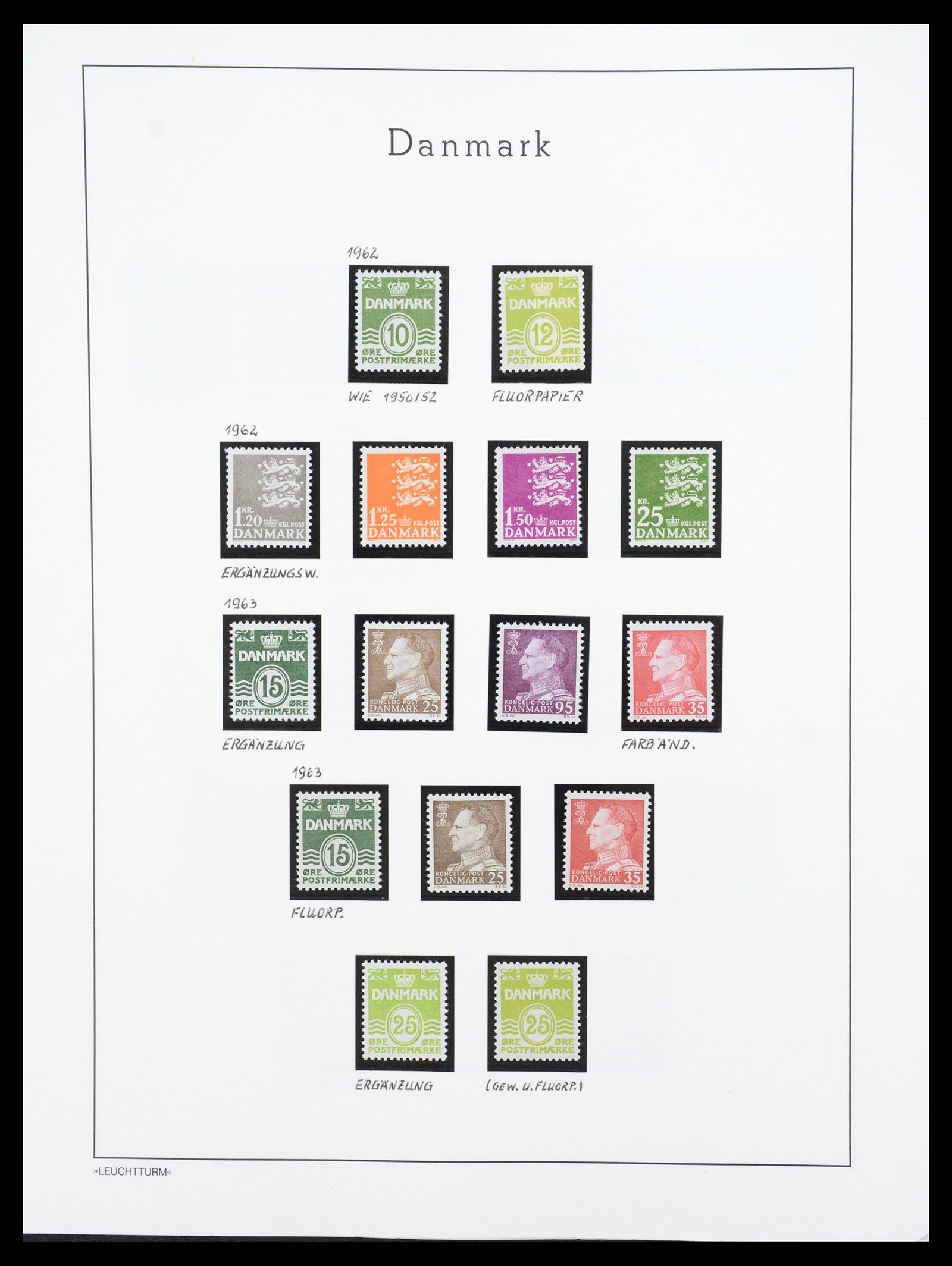 36612 091 - Postzegelverzameling 36612 Denmark 1851-1990.