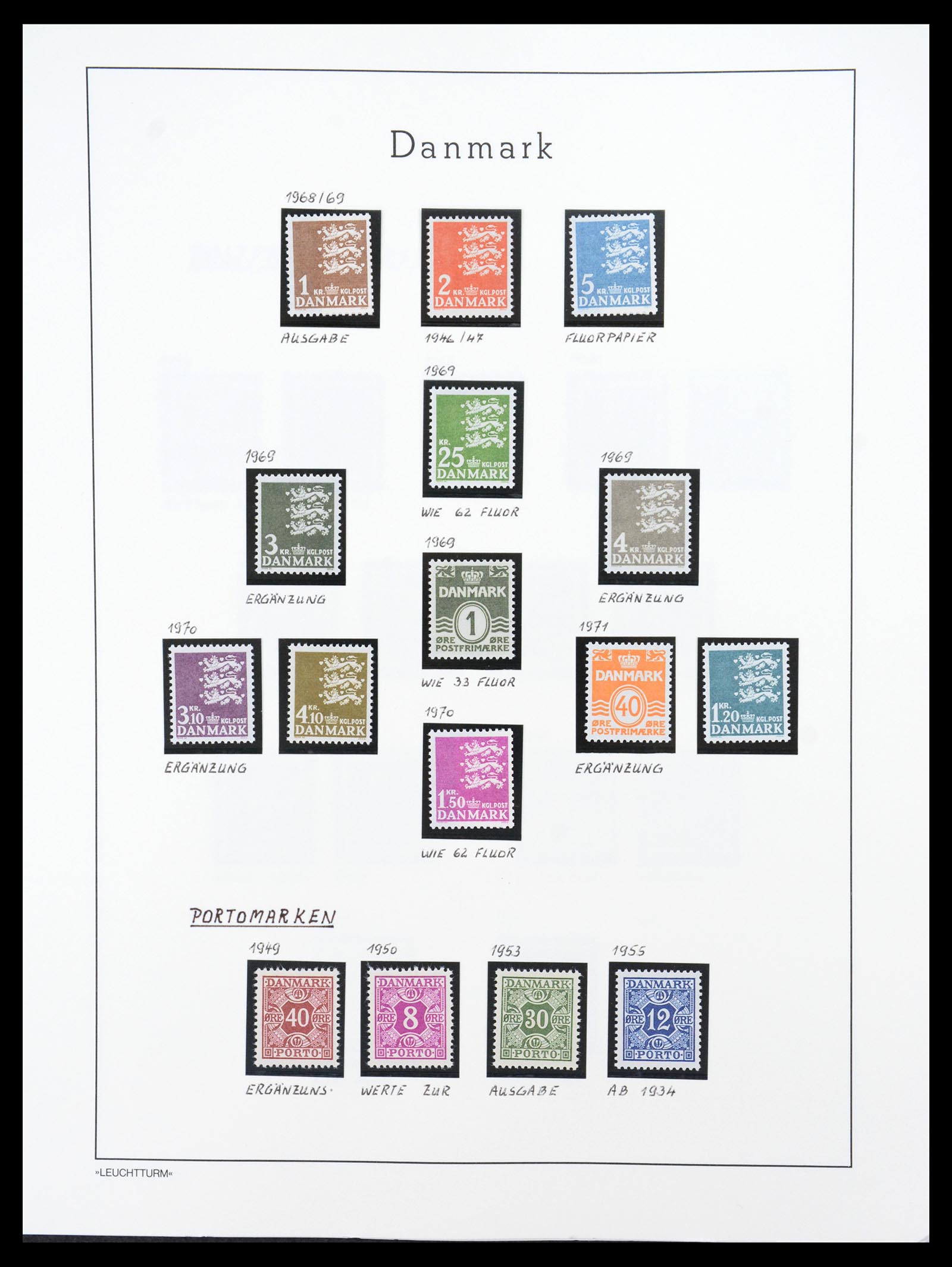 36612 093 - Postzegelverzameling 36612 Denmark 1851-1990.