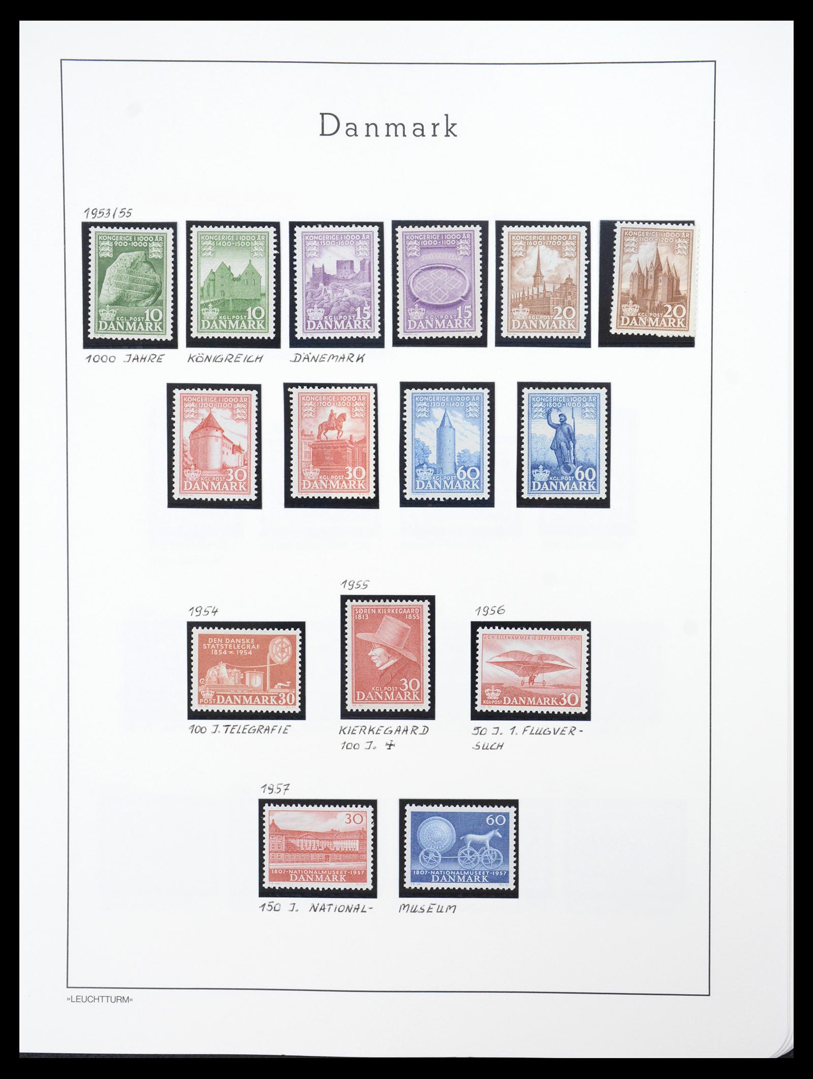 36612 098 - Postzegelverzameling 36612 Denmark 1851-1990.