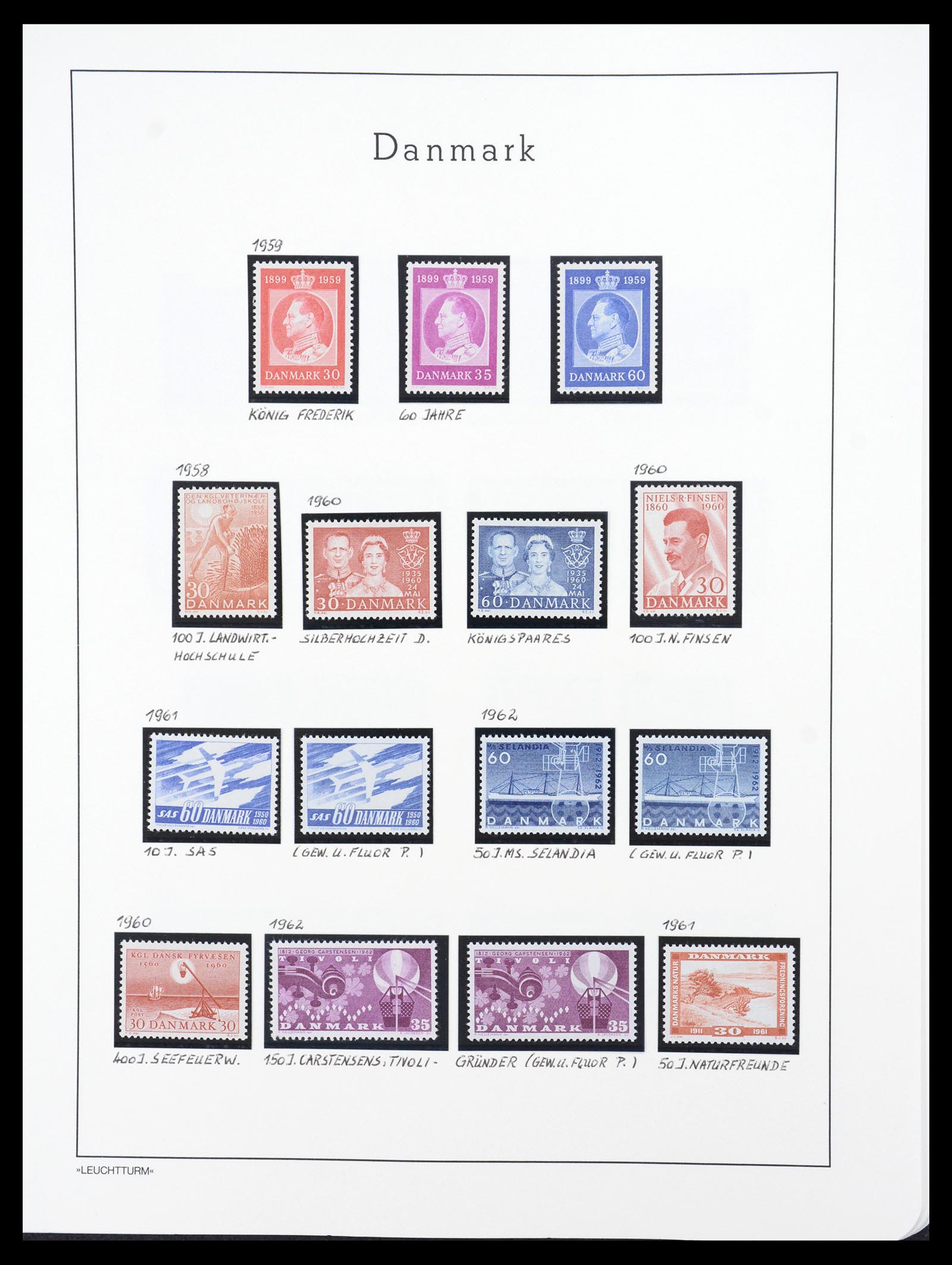 36612 099 - Postzegelverzameling 36612 Denmark 1851-1990.