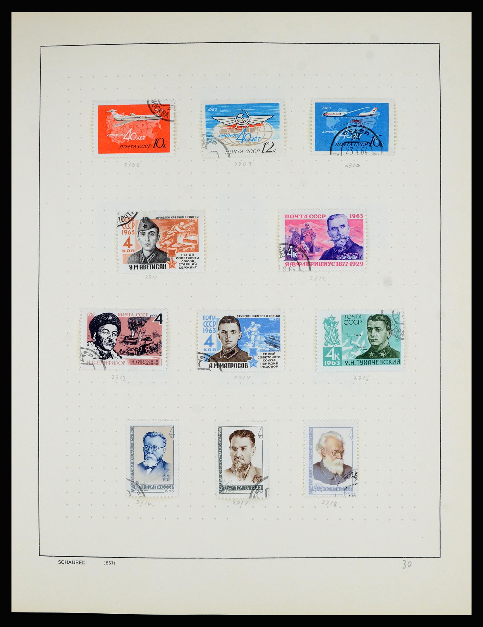 36711 110 - Postzegelverzameling 36711 Rusland 1956-1969.