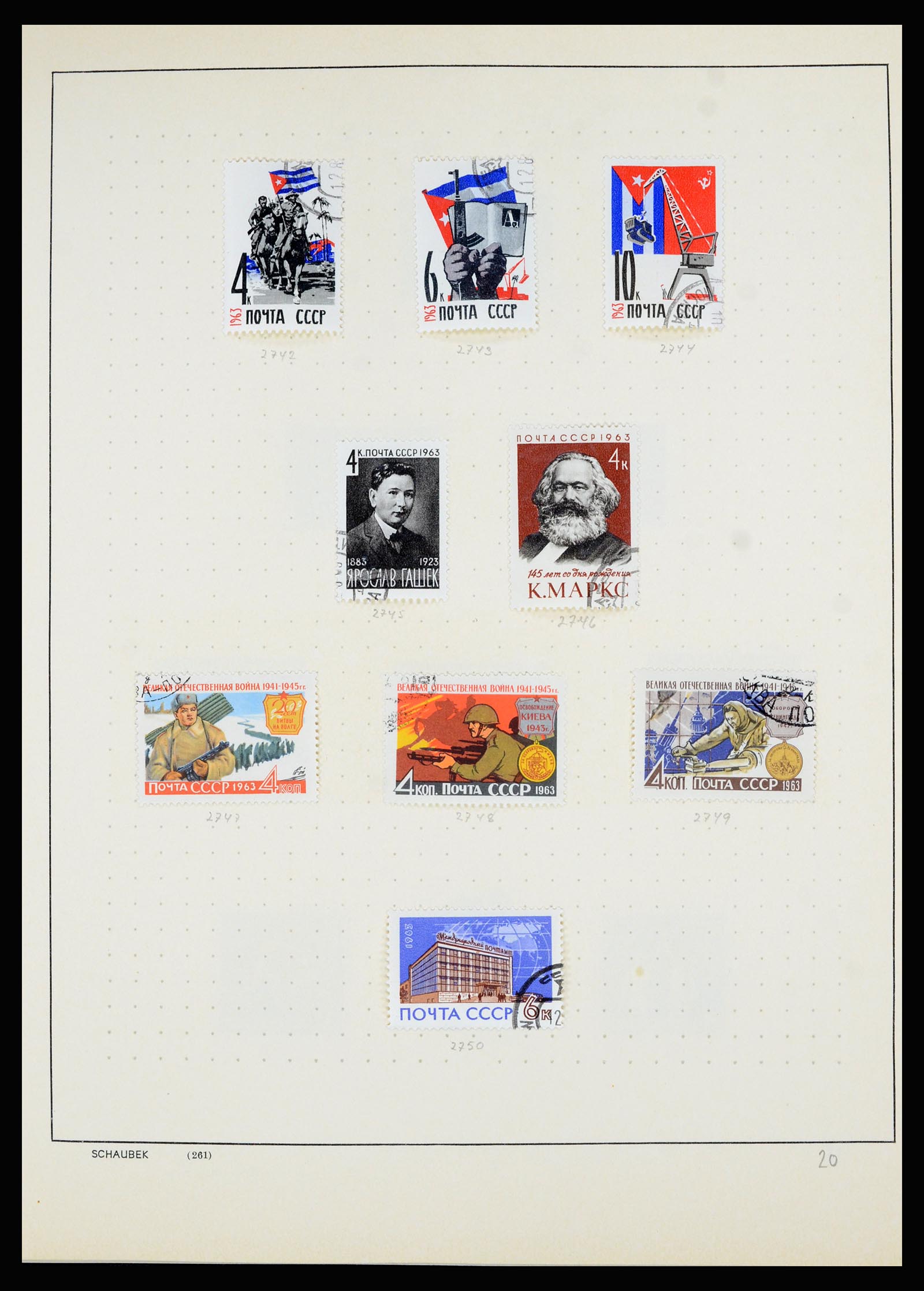 36711 114 - Postzegelverzameling 36711 Rusland 1956-1969.