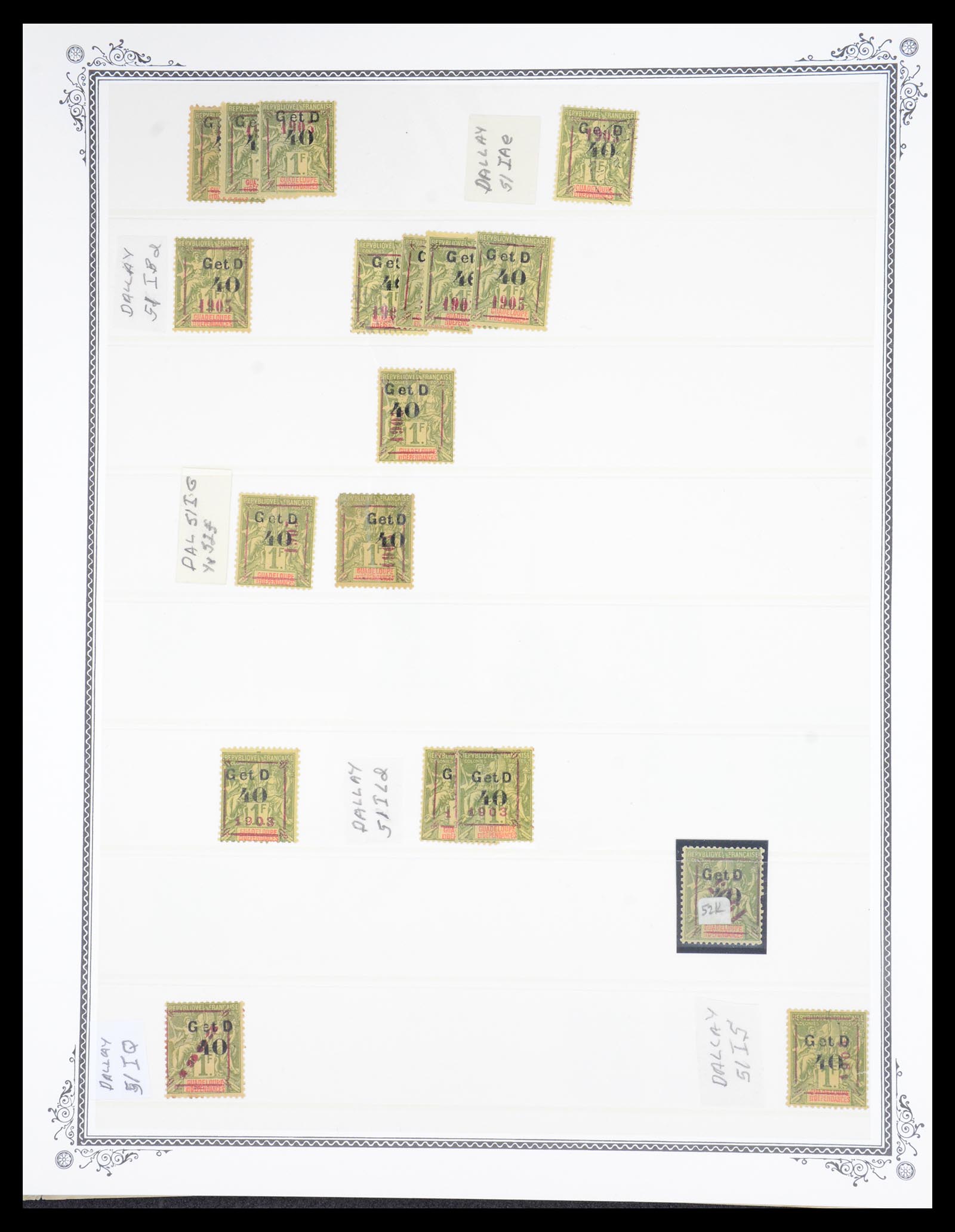 36776 015 - Stamp collection 36776 Guadeloupe special collection 1884-1947.