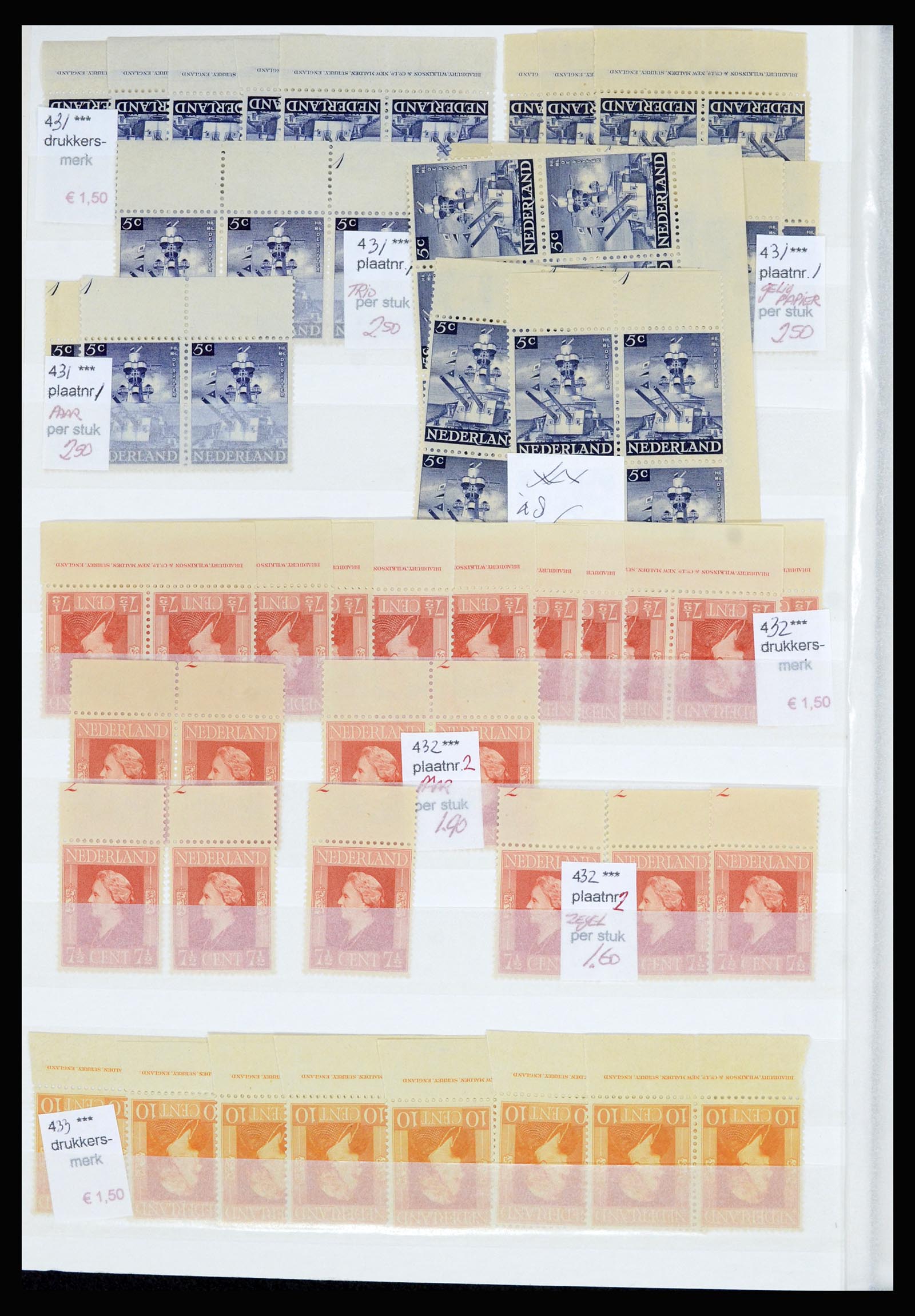 36838 052 - Postzegelverzameling 36838 Nederland velrandbijzonderheden 1906-1948.
