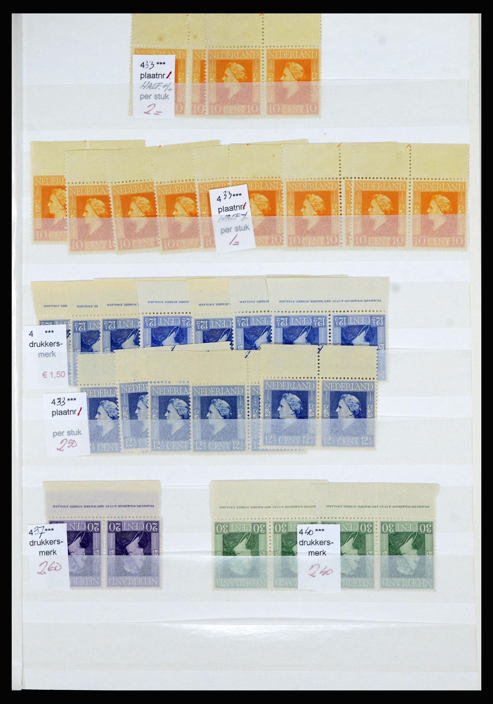 36838 054 - Postzegelverzameling 36838 Nederland velrandbijzonderheden 1906-1948.