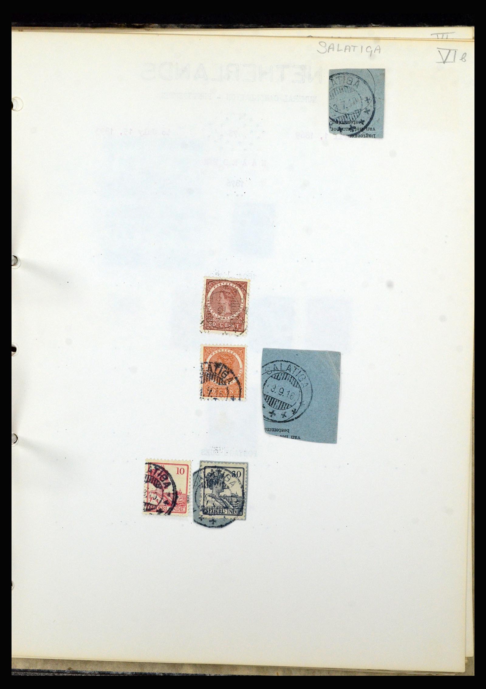 36841 105 - Stamp collection 36841 Dutch east Indies short bar cancels.