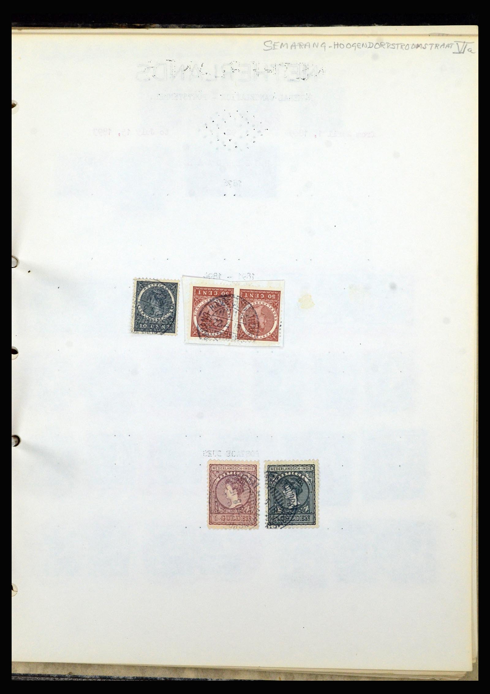 36841 111 - Stamp collection 36841 Dutch east Indies short bar cancels.