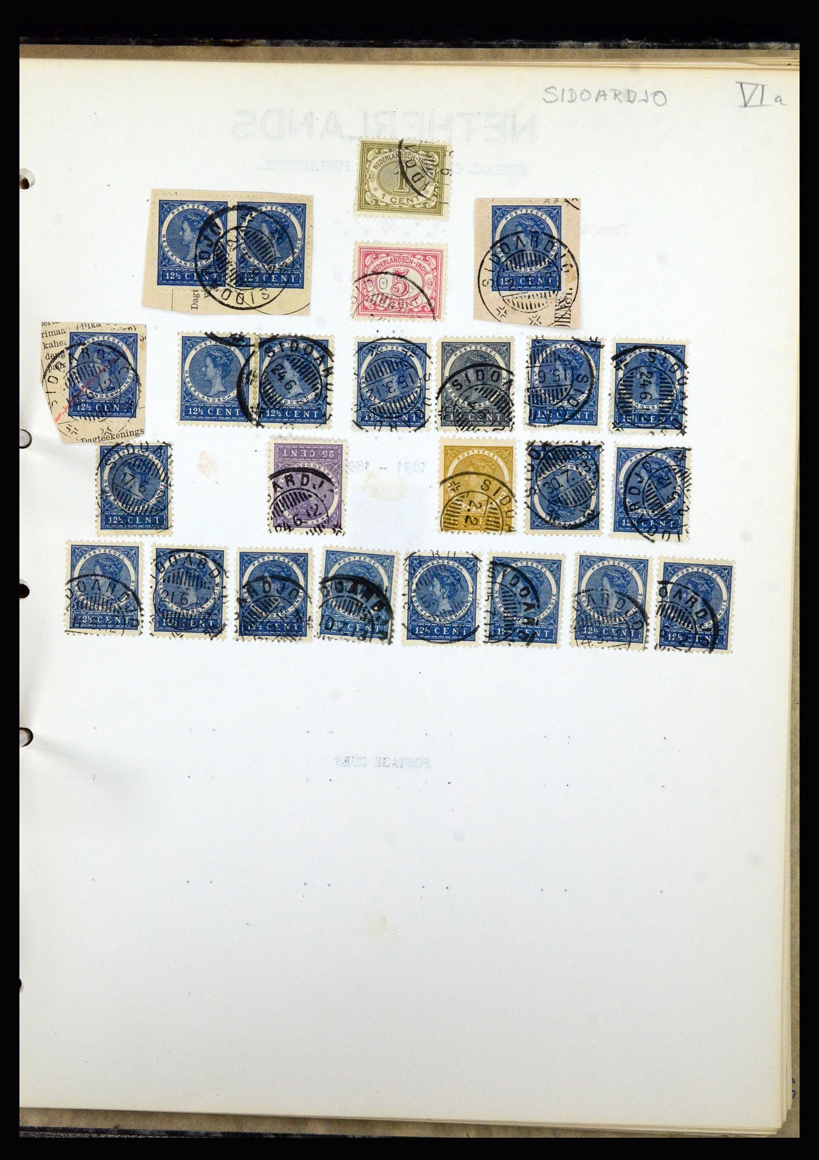 36841 117 - Stamp collection 36841 Dutch east Indies short bar cancels.