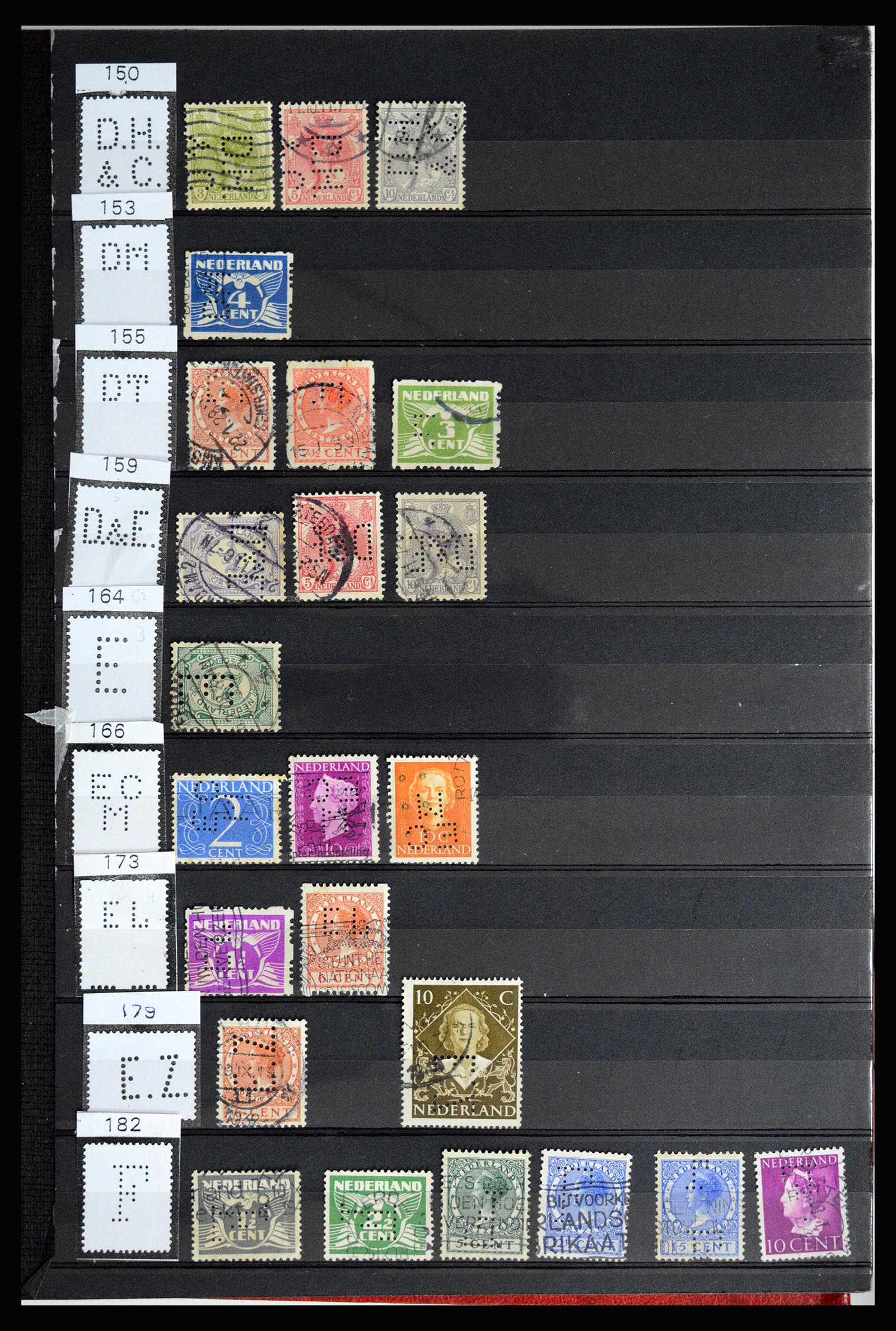 36849 051 - Postzegelverzameling 36849 Nederland perfins 1891-1960.