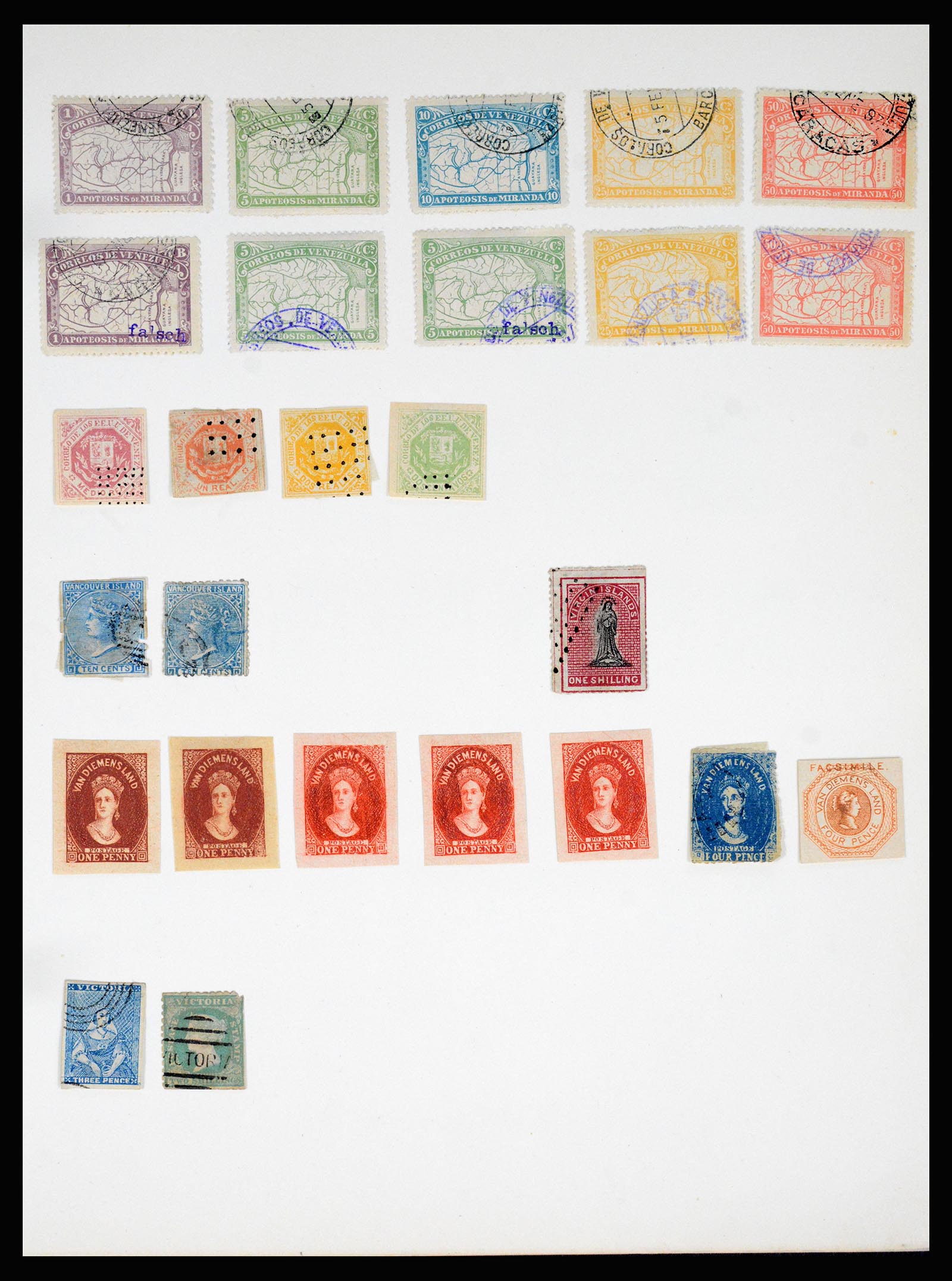 36994 092 - Postzegelverzameling 36994 Wereld vervalsingen 1843-1940.