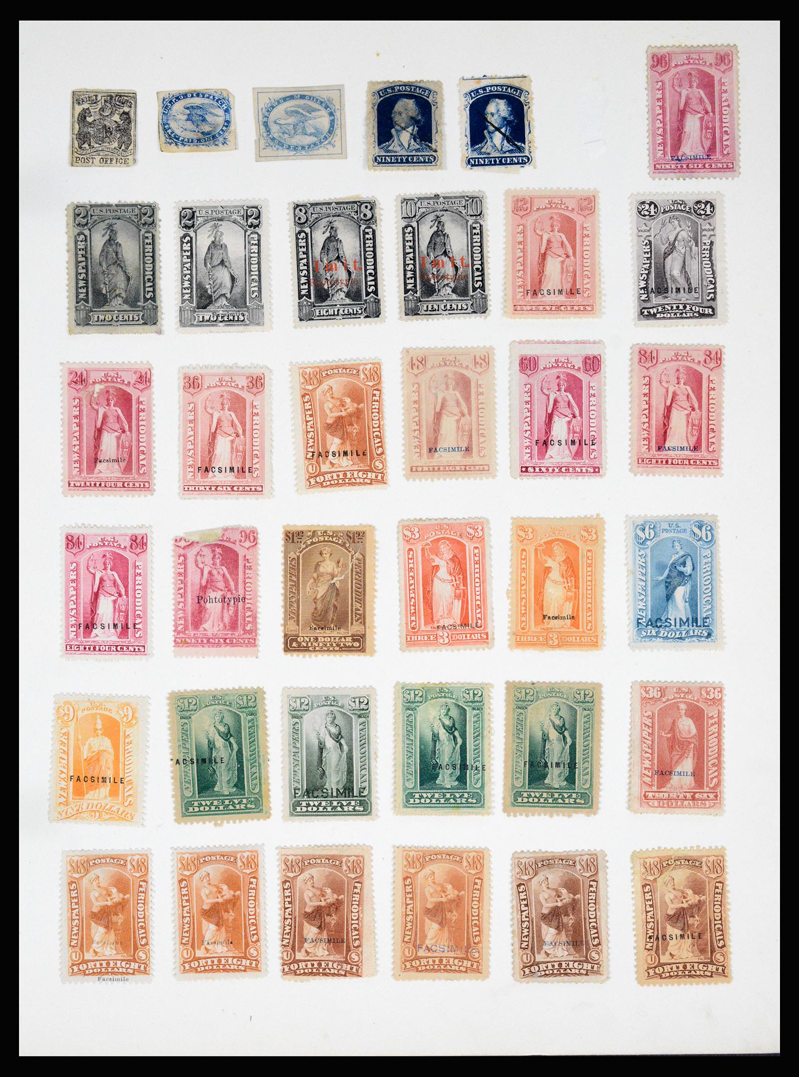 36994 094 - Postzegelverzameling 36994 Wereld vervalsingen 1843-1940.