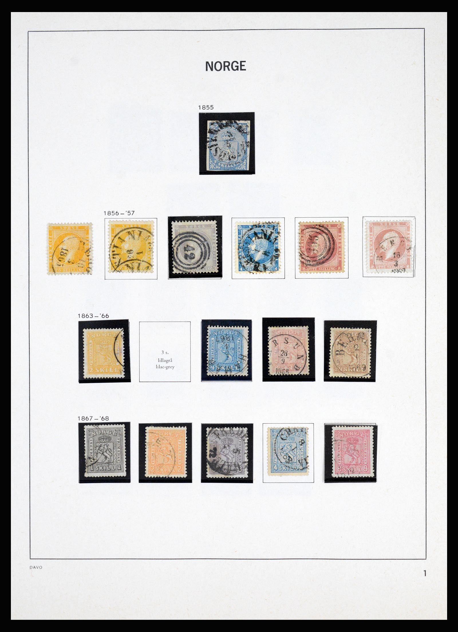 37074 001 - Postzegelverzameling 37074 Noorwegen 1855-2006.