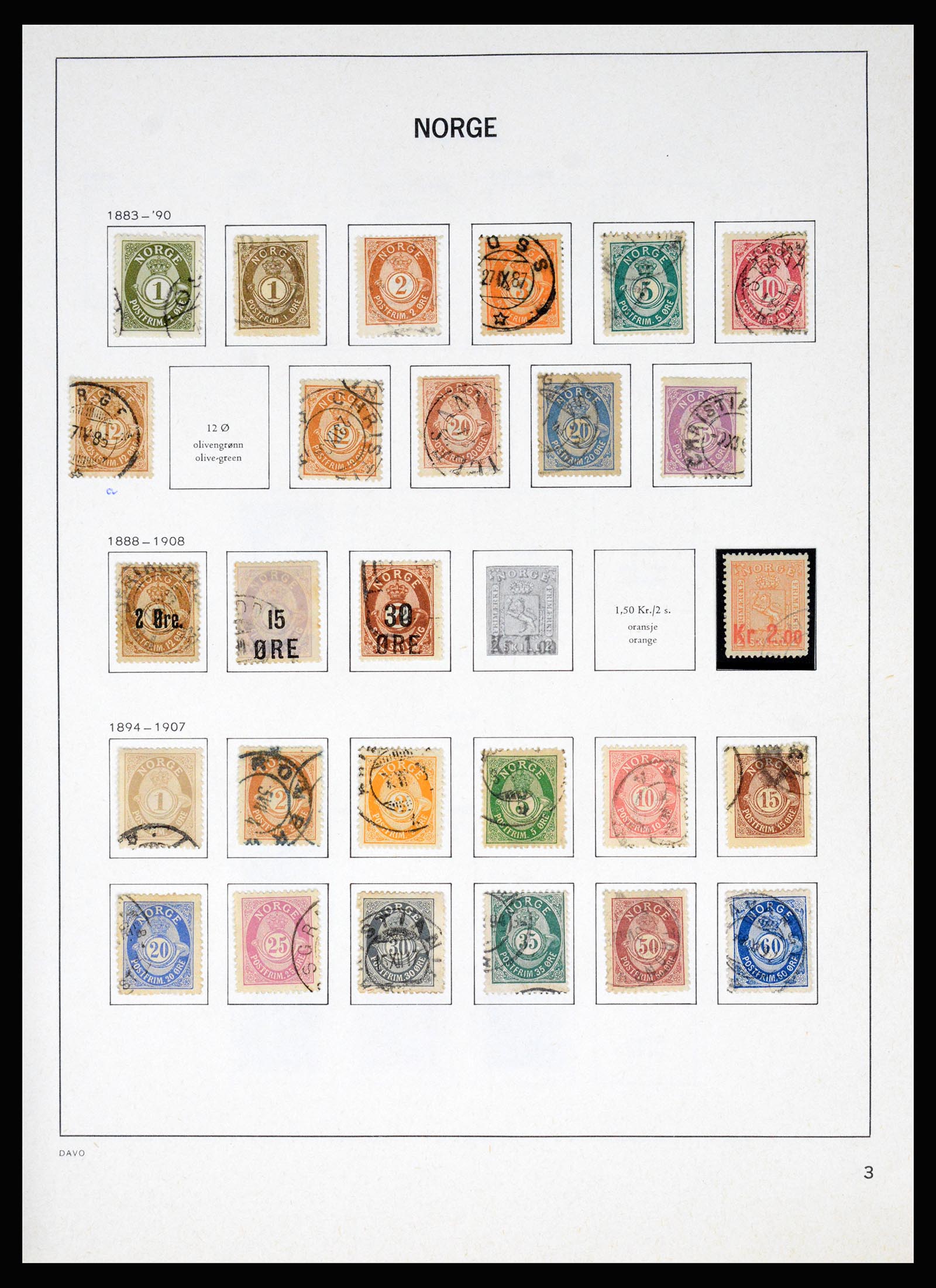 37074 003 - Postzegelverzameling 37074 Noorwegen 1855-2006.