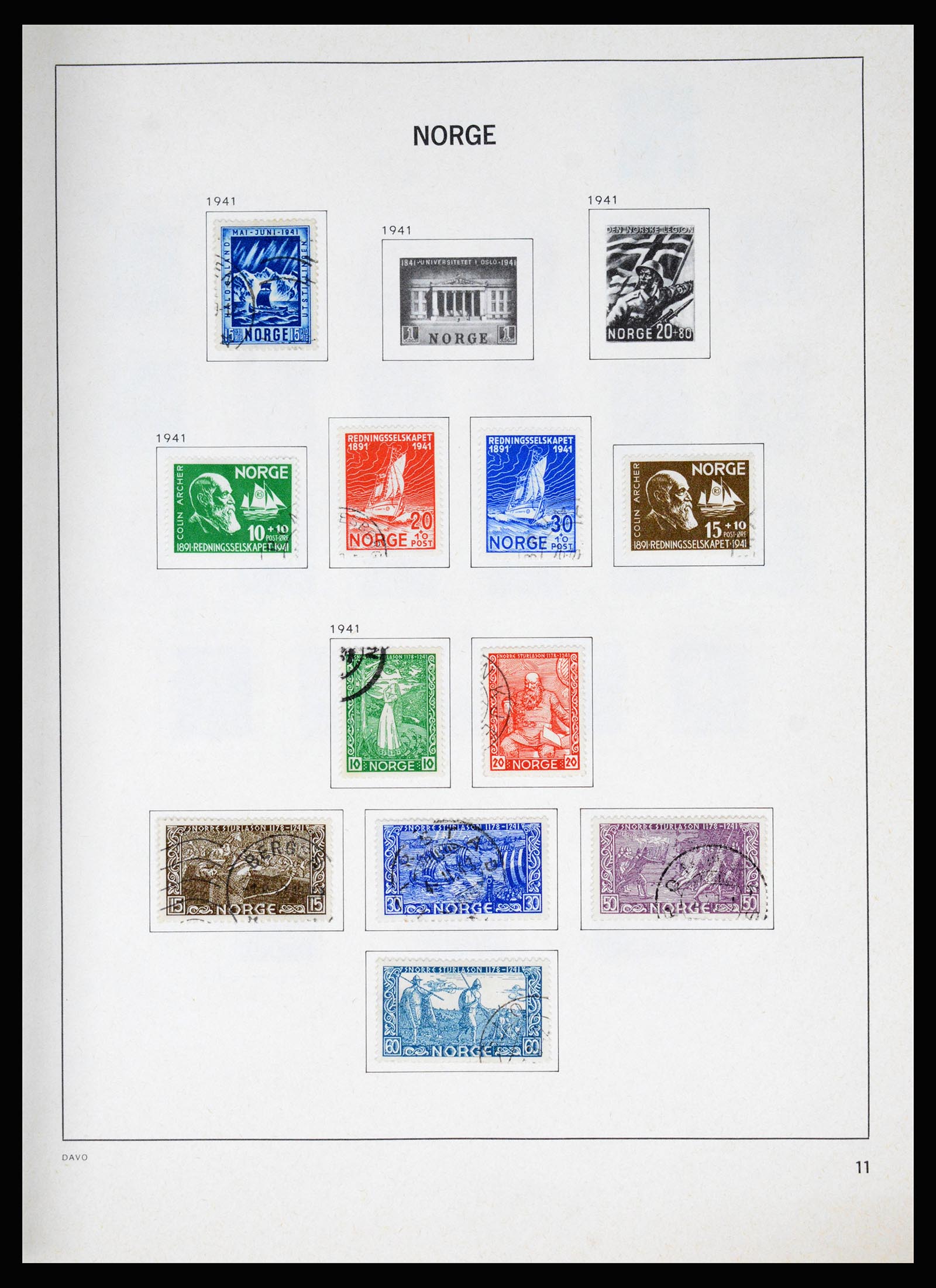 37074 014 - Postzegelverzameling 37074 Noorwegen 1855-2006.