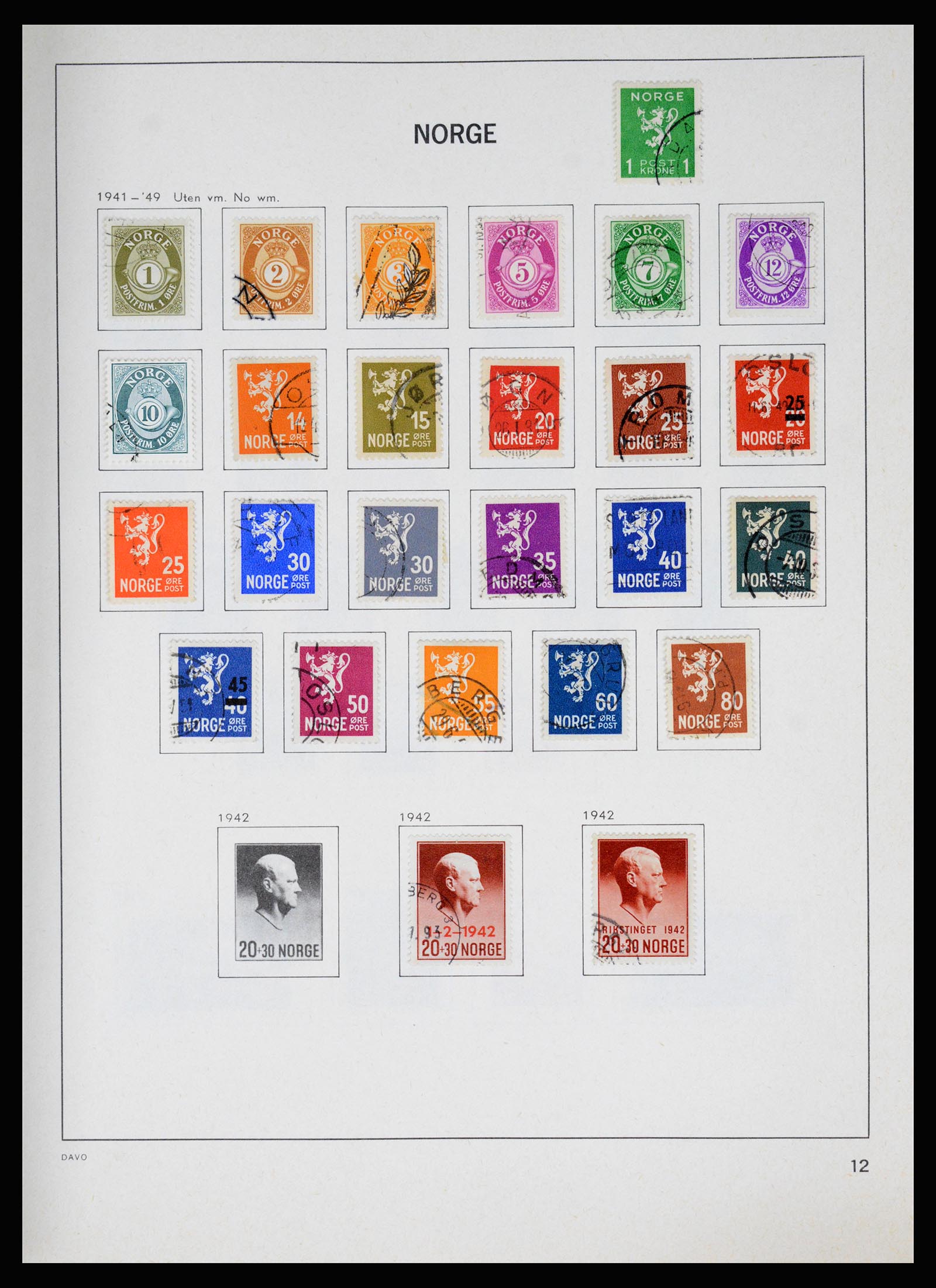 37074 015 - Postzegelverzameling 37074 Noorwegen 1855-2006.