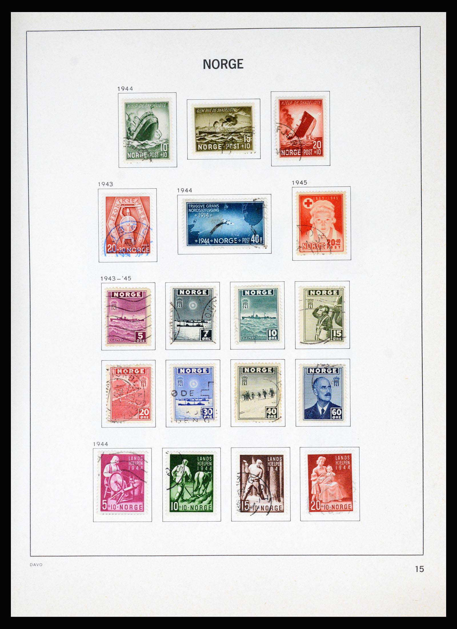 37074 019 - Postzegelverzameling 37074 Noorwegen 1855-2006.