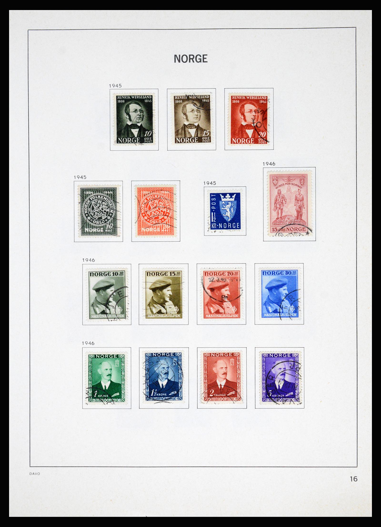 37074 020 - Postzegelverzameling 37074 Noorwegen 1855-2006.