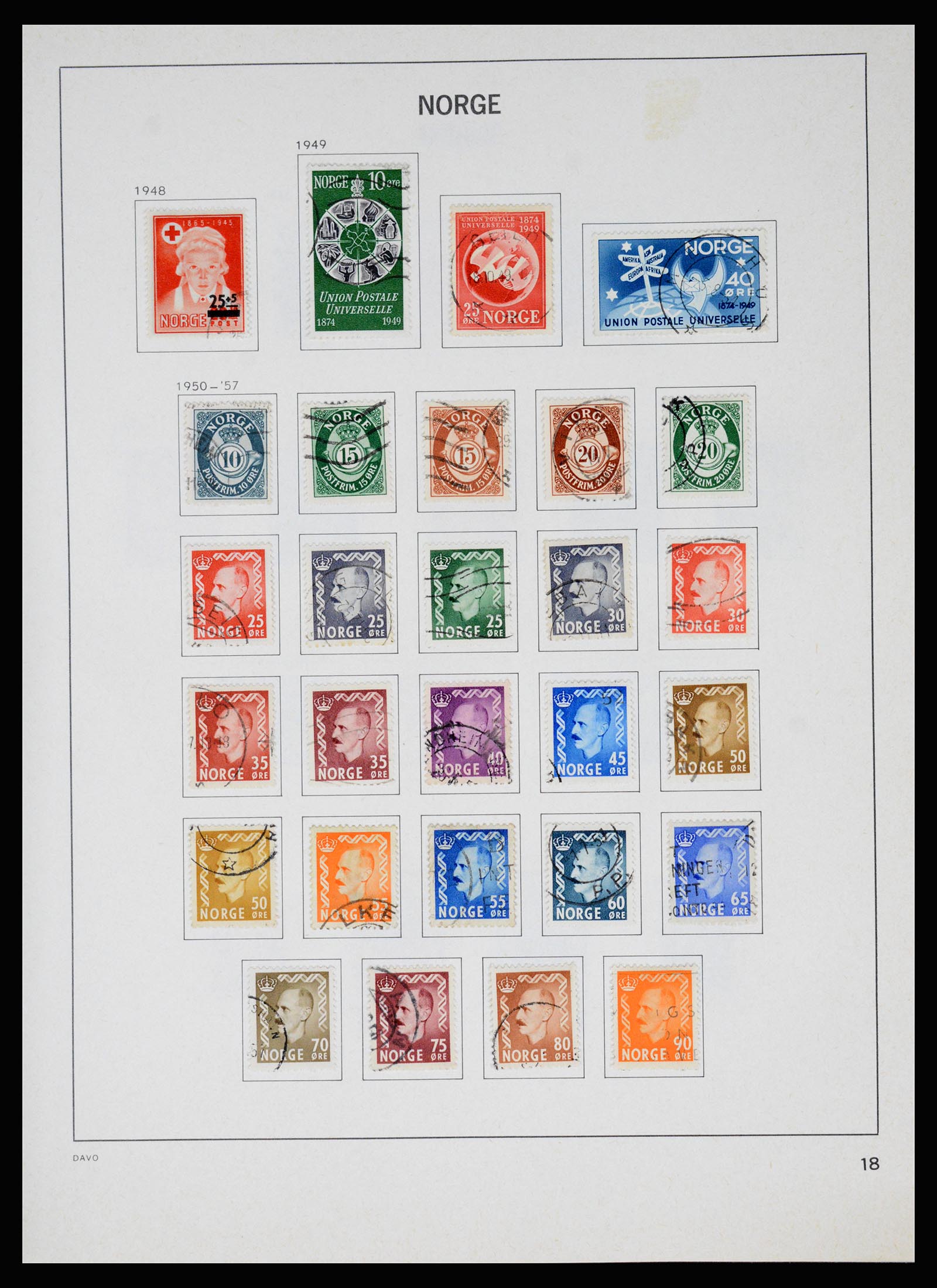 37074 022 - Postzegelverzameling 37074 Noorwegen 1855-2006.