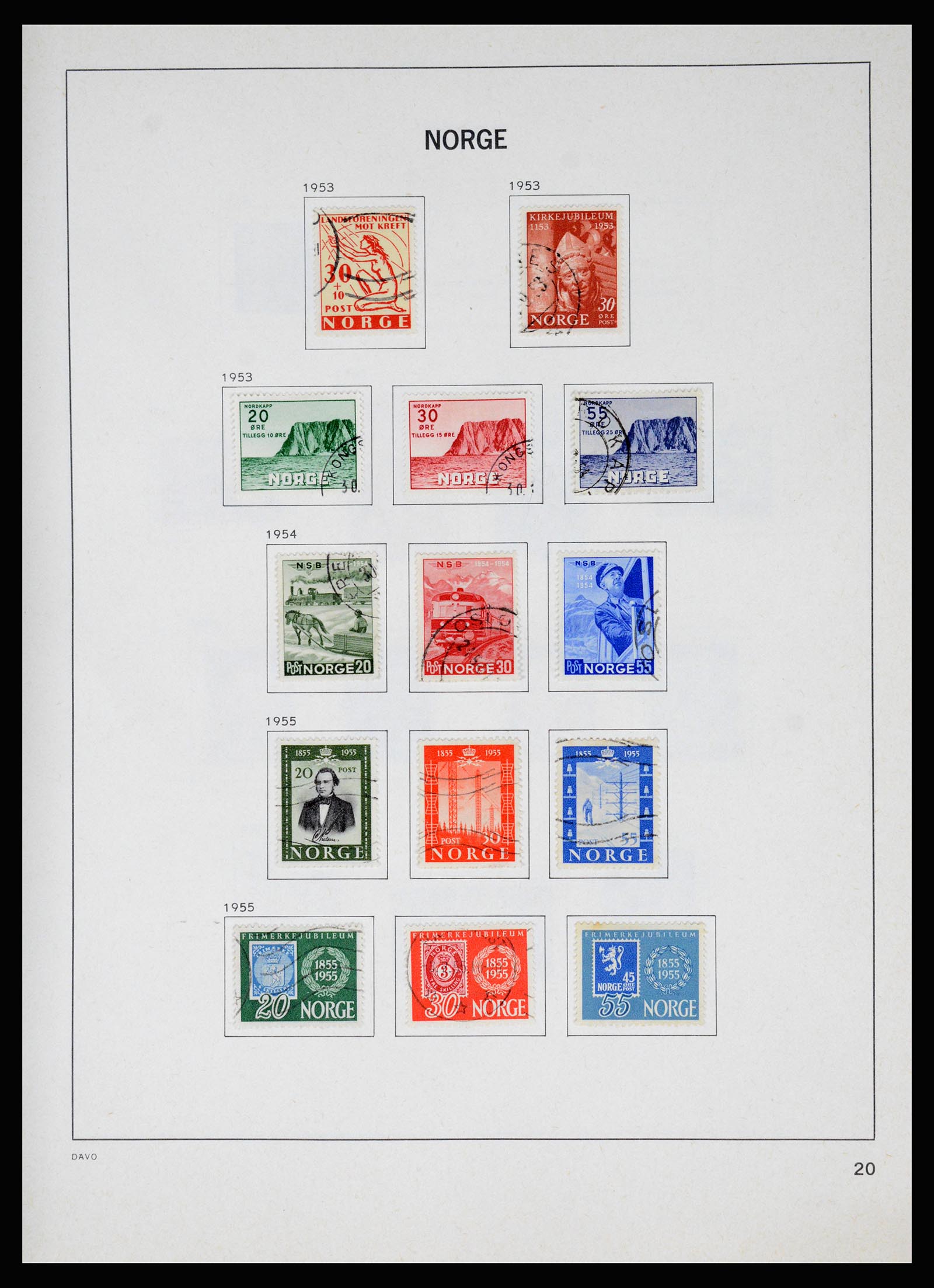 37074 024 - Postzegelverzameling 37074 Noorwegen 1855-2006.
