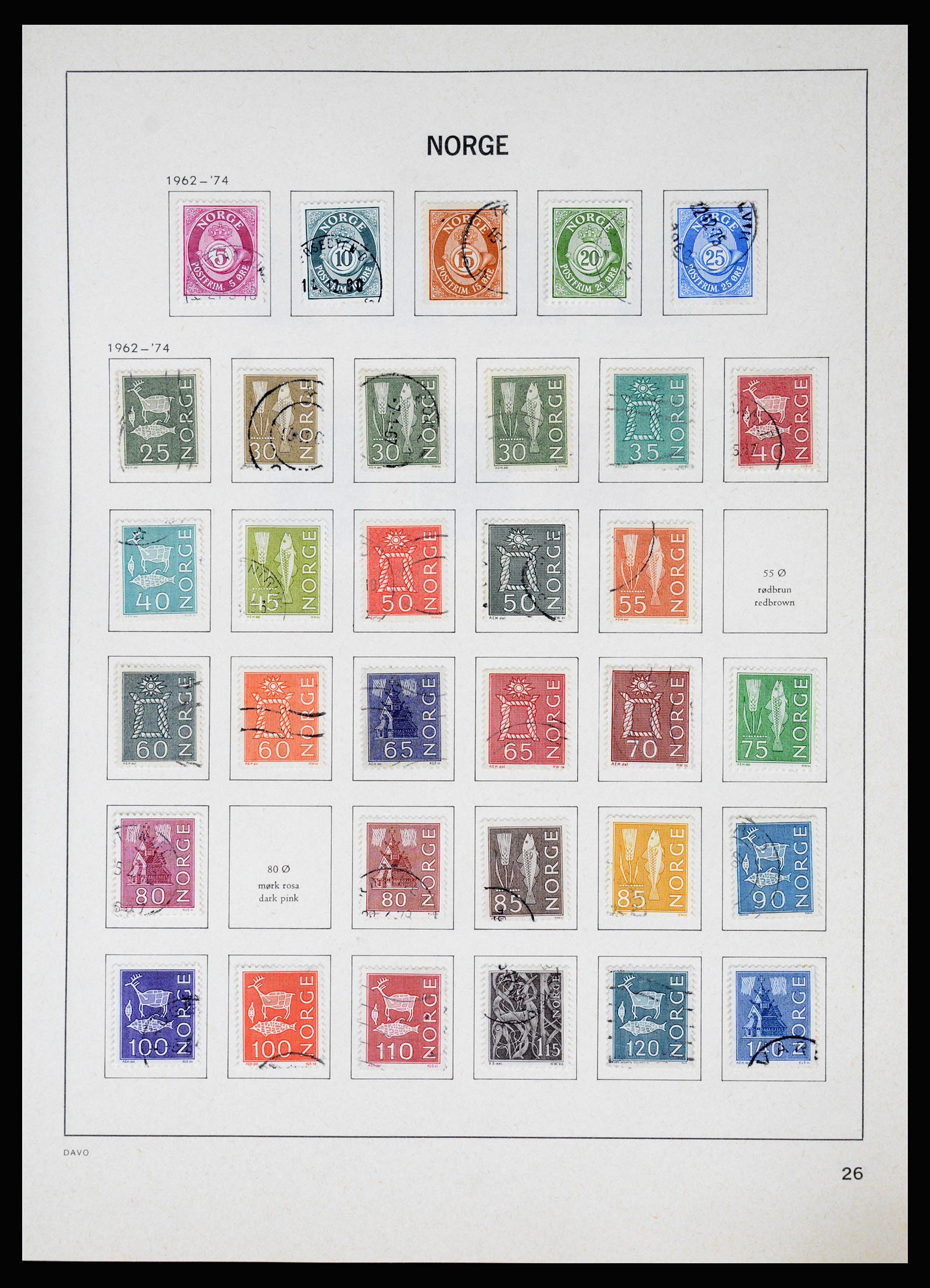 37074 030 - Postzegelverzameling 37074 Noorwegen 1855-2006.