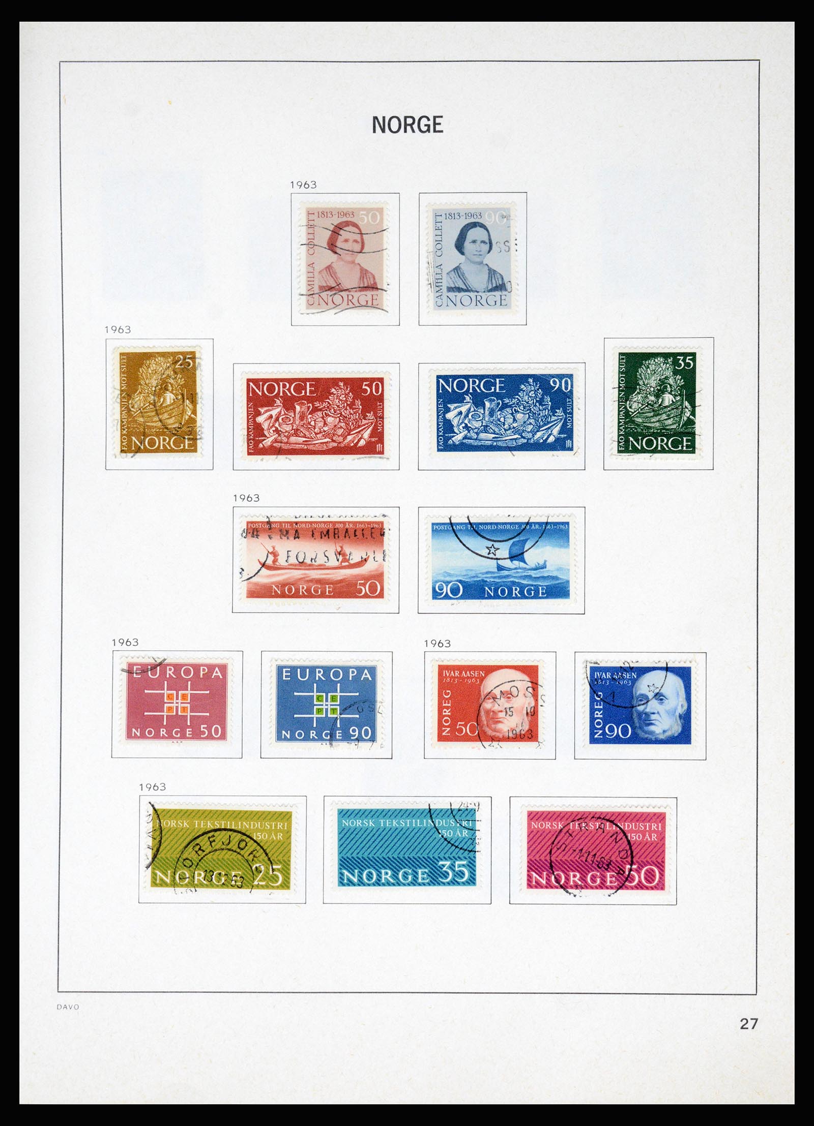 37074 032 - Postzegelverzameling 37074 Noorwegen 1855-2006.
