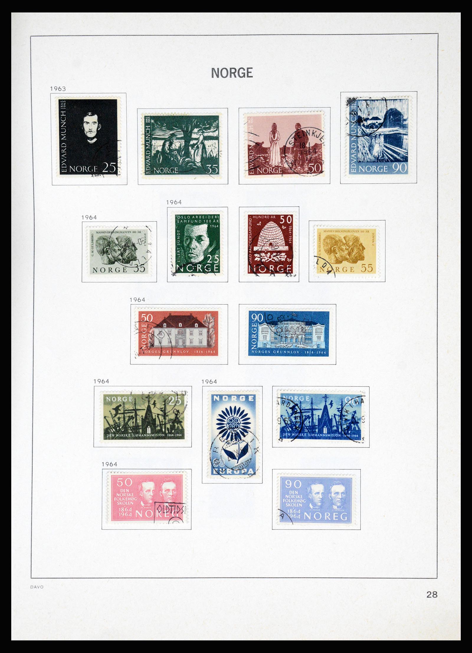 37074 033 - Postzegelverzameling 37074 Noorwegen 1855-2006.