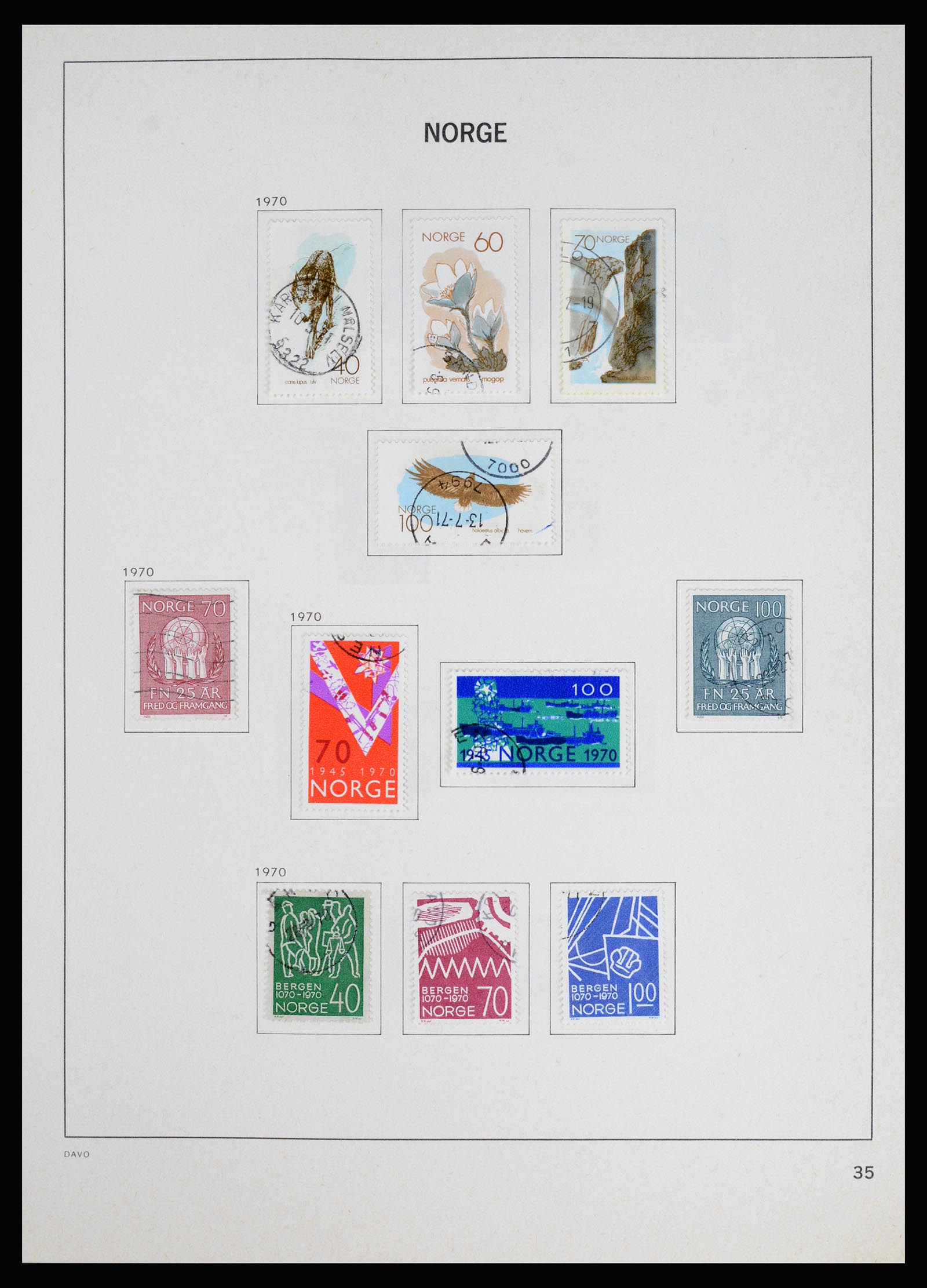 37074 040 - Postzegelverzameling 37074 Noorwegen 1855-2006.