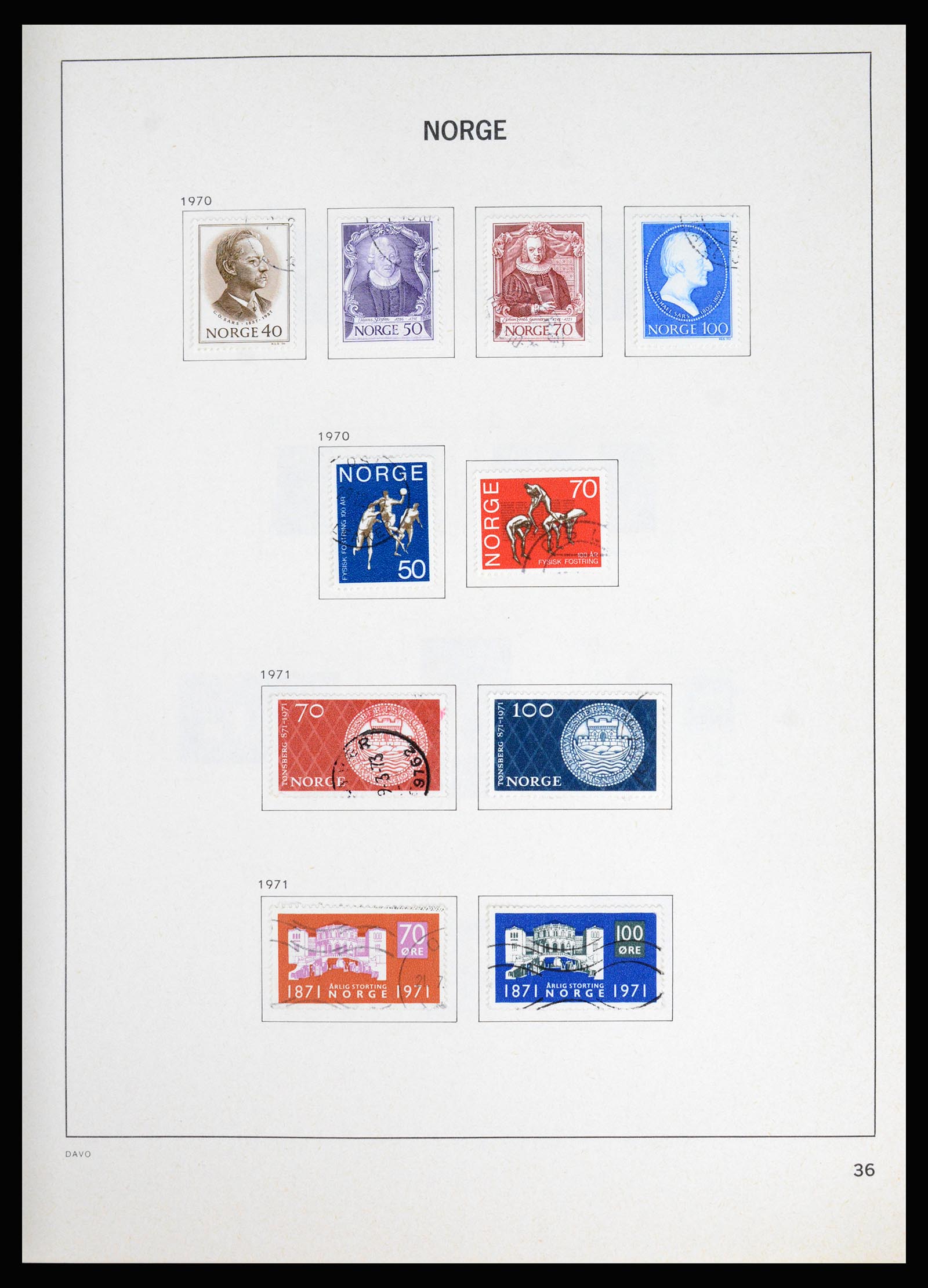 37074 041 - Postzegelverzameling 37074 Noorwegen 1855-2006.
