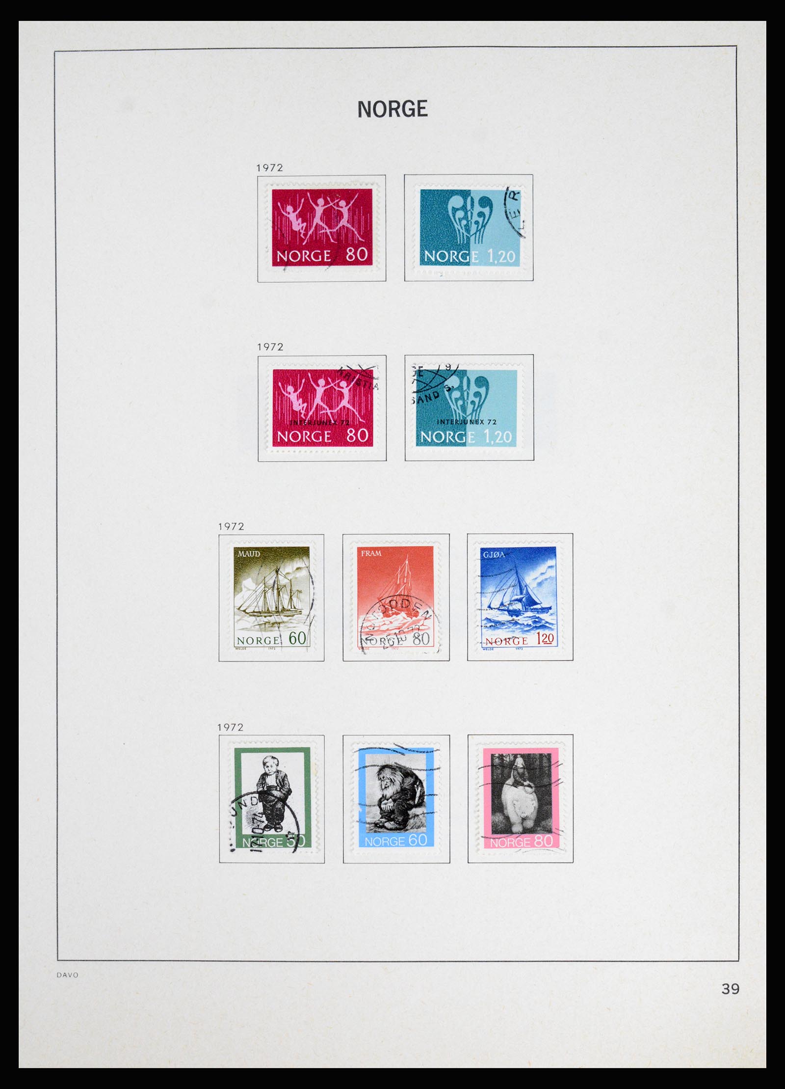 37074 044 - Postzegelverzameling 37074 Noorwegen 1855-2006.