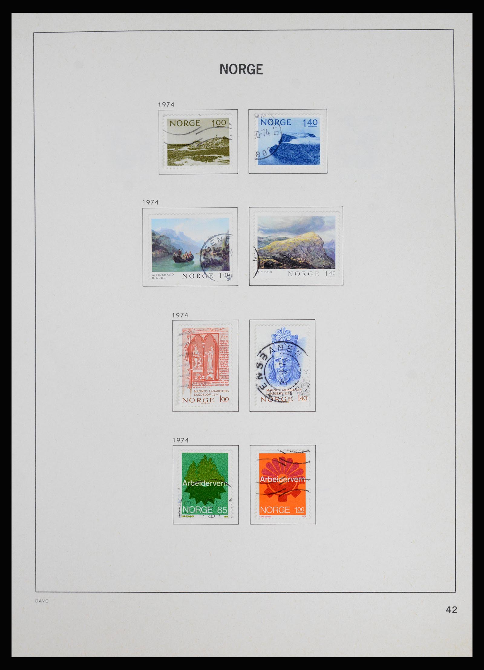 37074 047 - Postzegelverzameling 37074 Noorwegen 1855-2006.